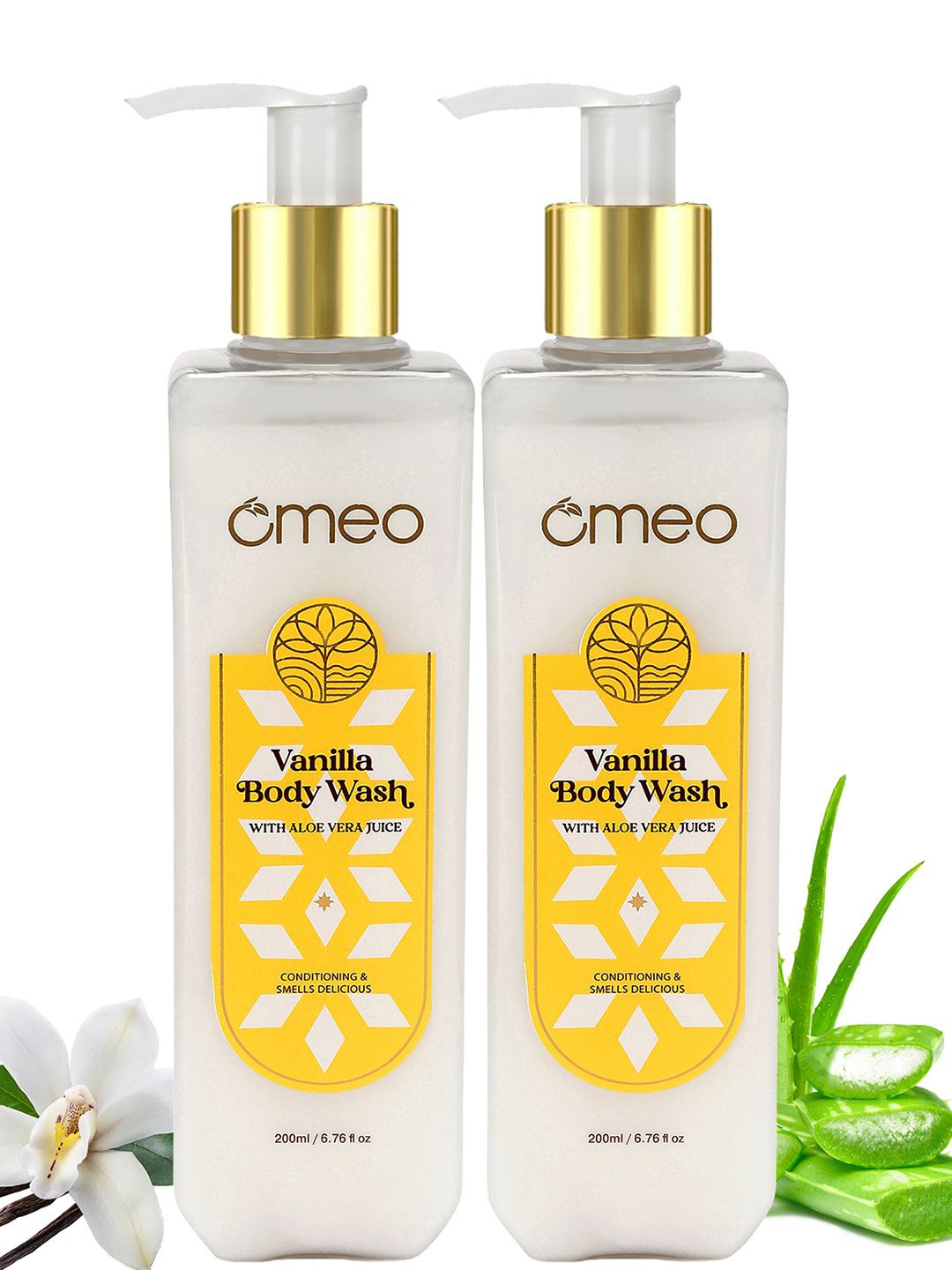 

Omeo Set Of 2 Vanilla Body Wash - 200 ml Each, White