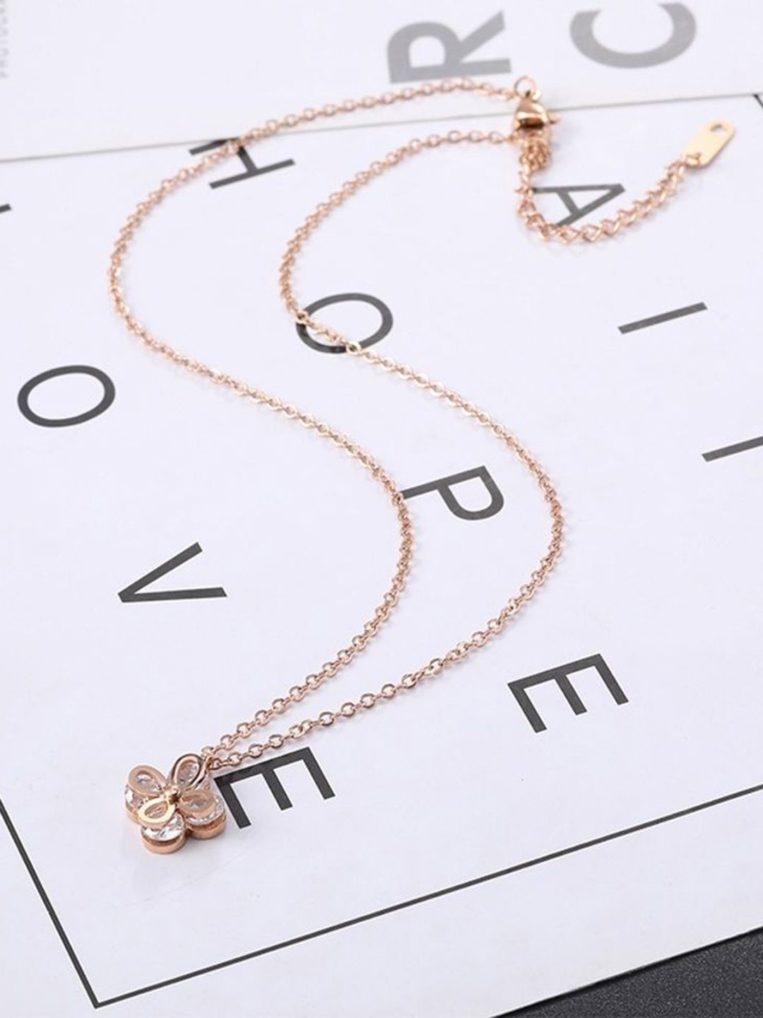 

MYKI Rose Gold-Plated Contemporary Pendants with Chains