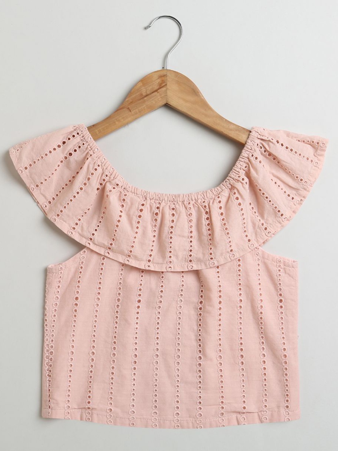 

Sweetlime By AS Girls Cotton Round Neck Sleeveless Top, Peach
