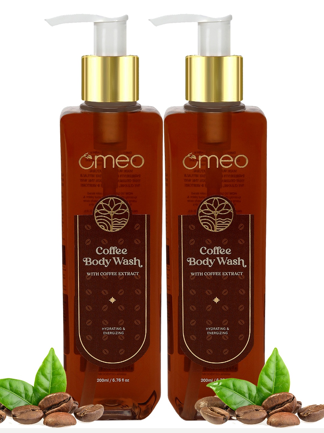 

Omeo Set Of 2 Coffee Body Wash- 200 ml Each, Brown