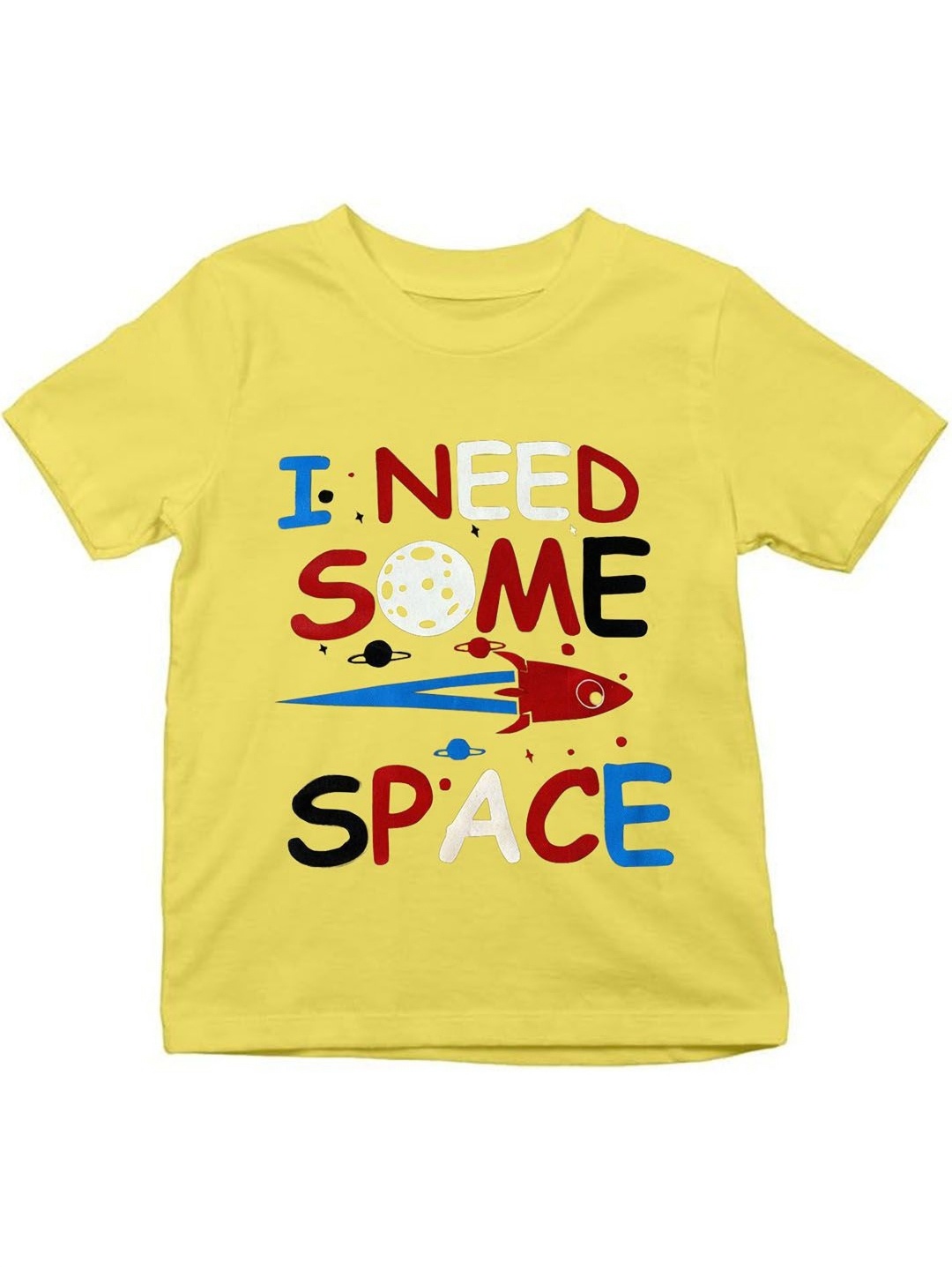 

BAESD Boys Typography Printed Round Neck Cotton T-shirt, Yellow