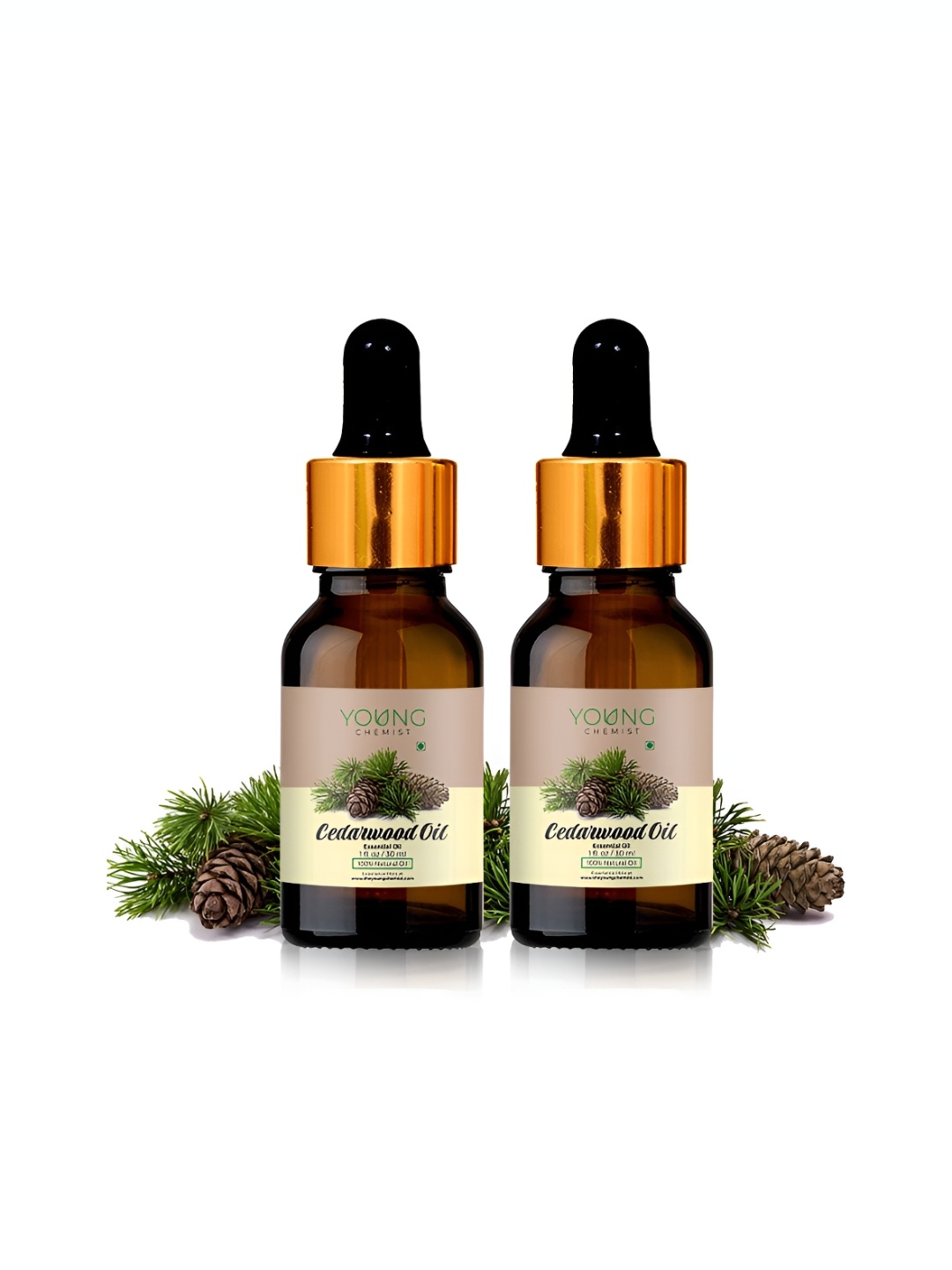 

YOUNG CHEMIST Set Of 2 Cedarwood Essential Oil - 30 ml Each, Brown