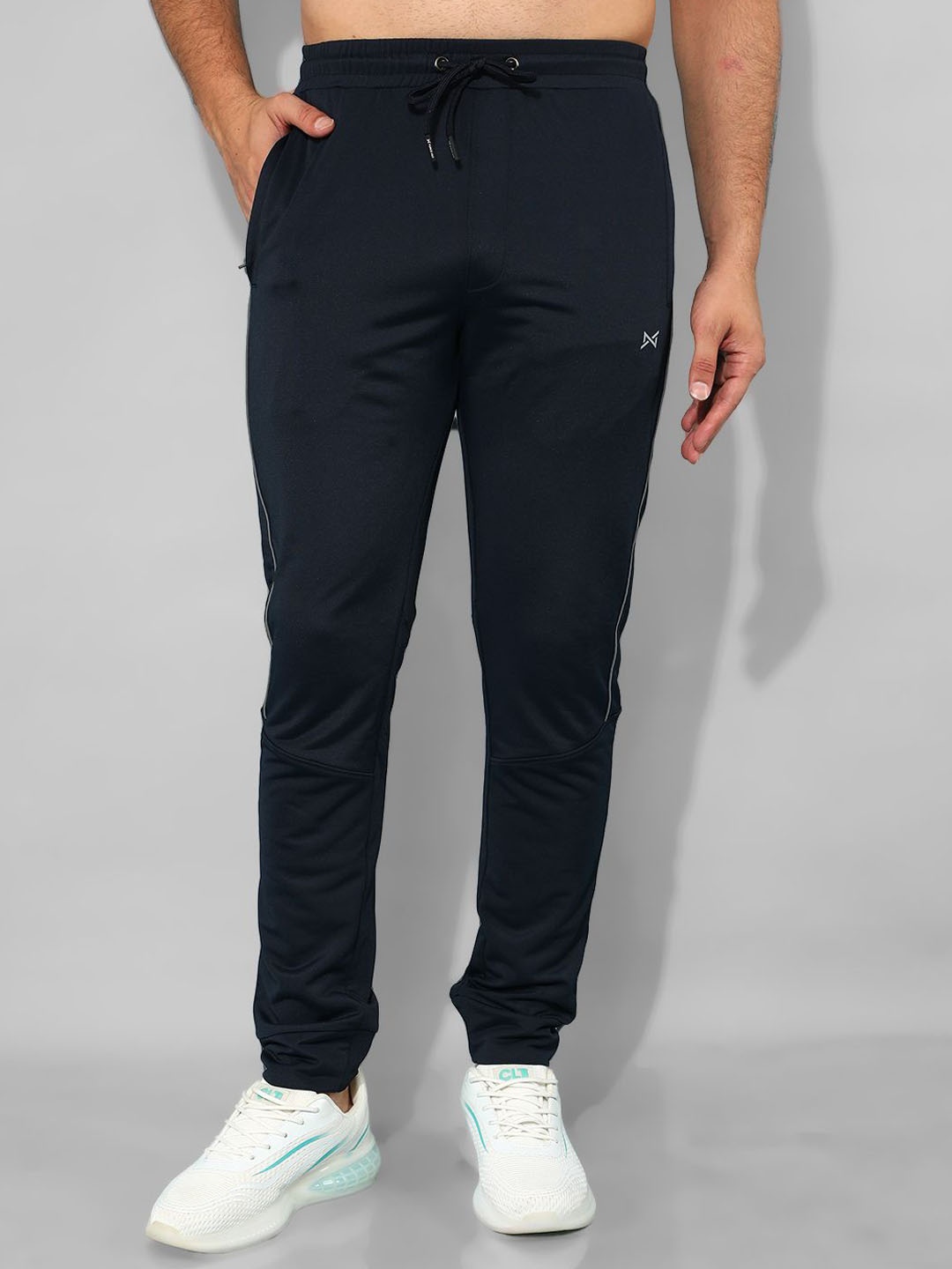 

Force NXT Men Mid-Rise Antimicrobial Joggers, Navy blue