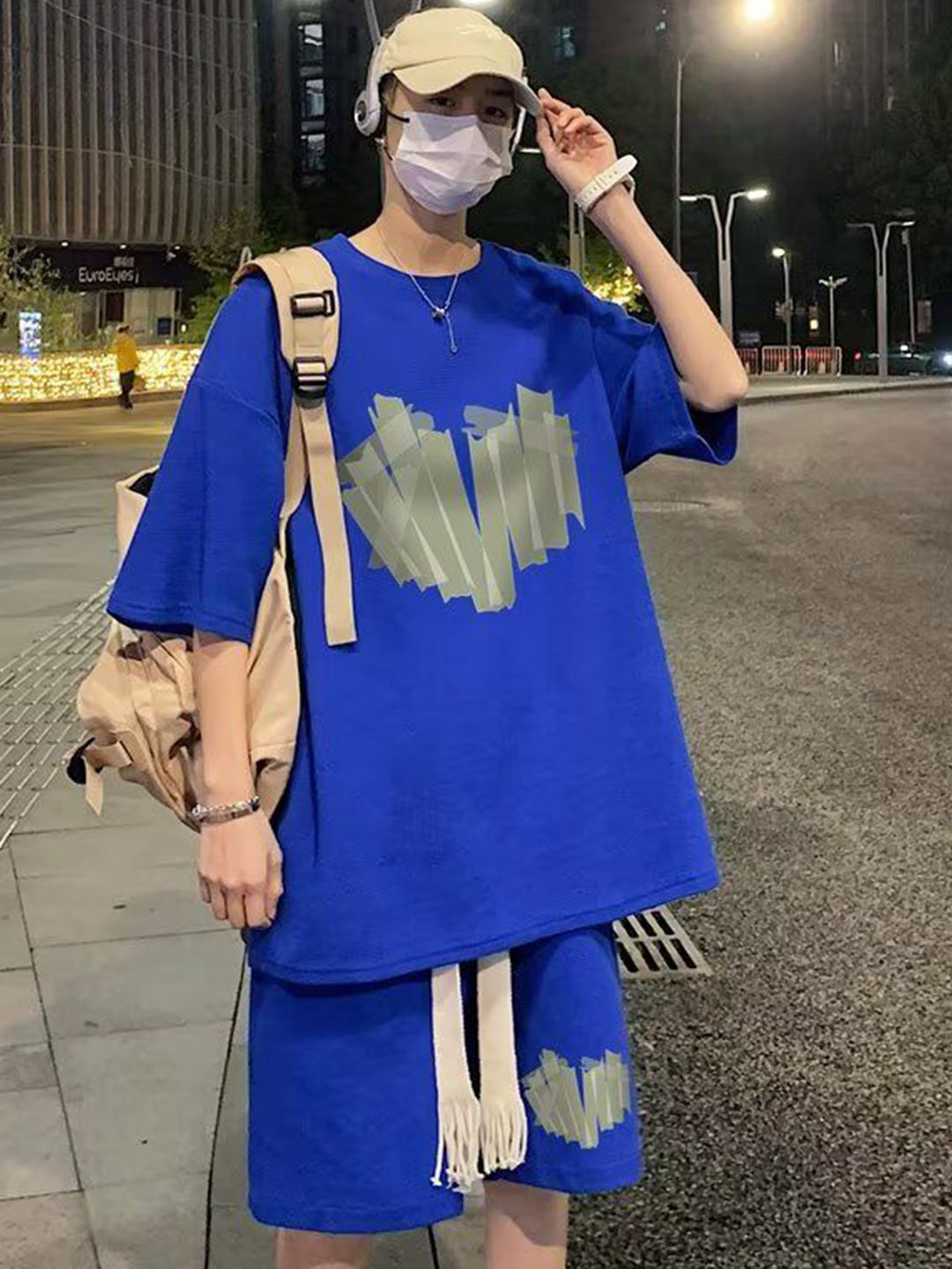 

StyleCast Blue & Yellow Printed Night Suits