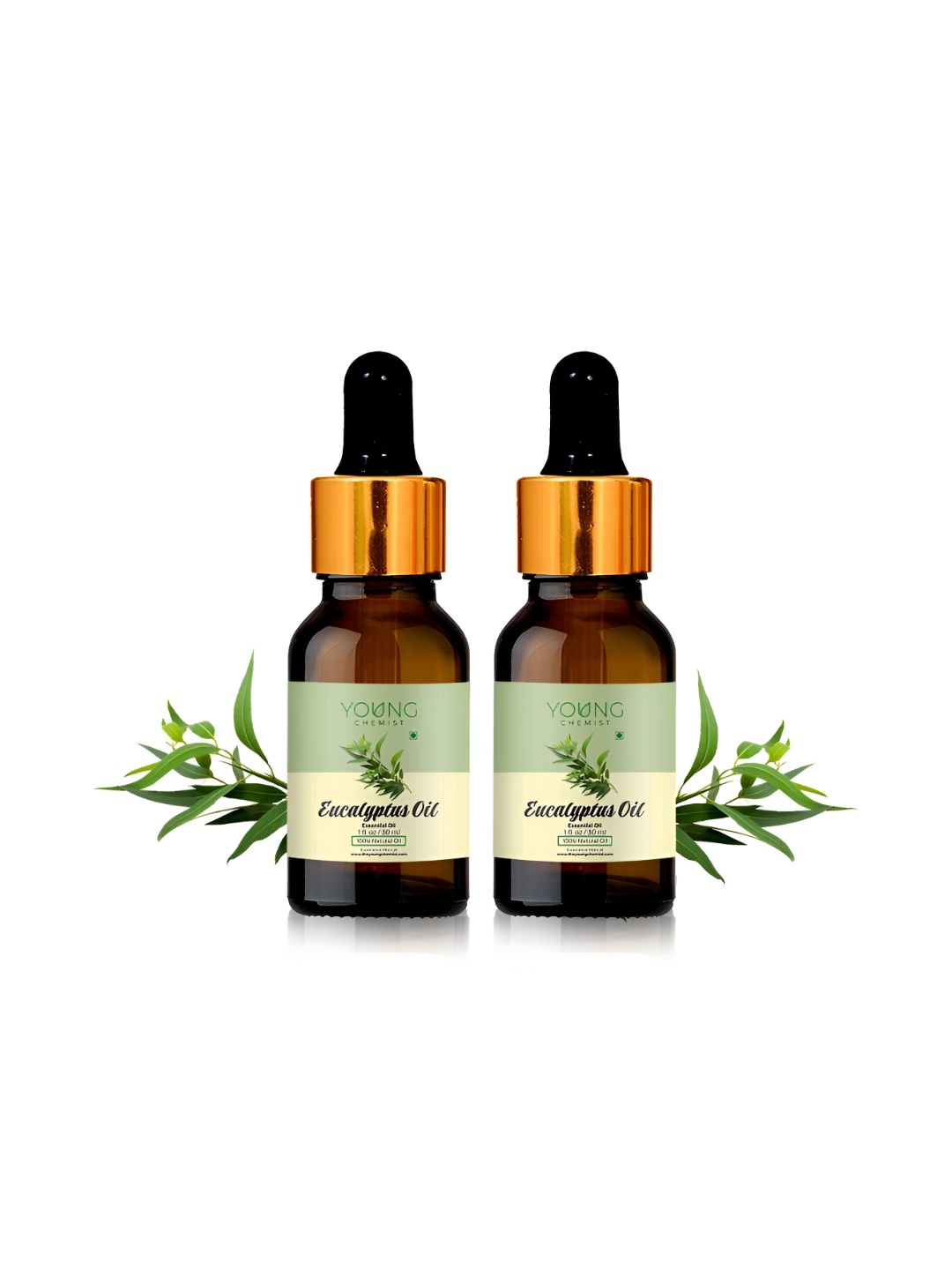 

YOUNG CHEMIST Set Of 2 Eucalyptus Essential Oil For Hair & Skin - 30 ml Each, Brown