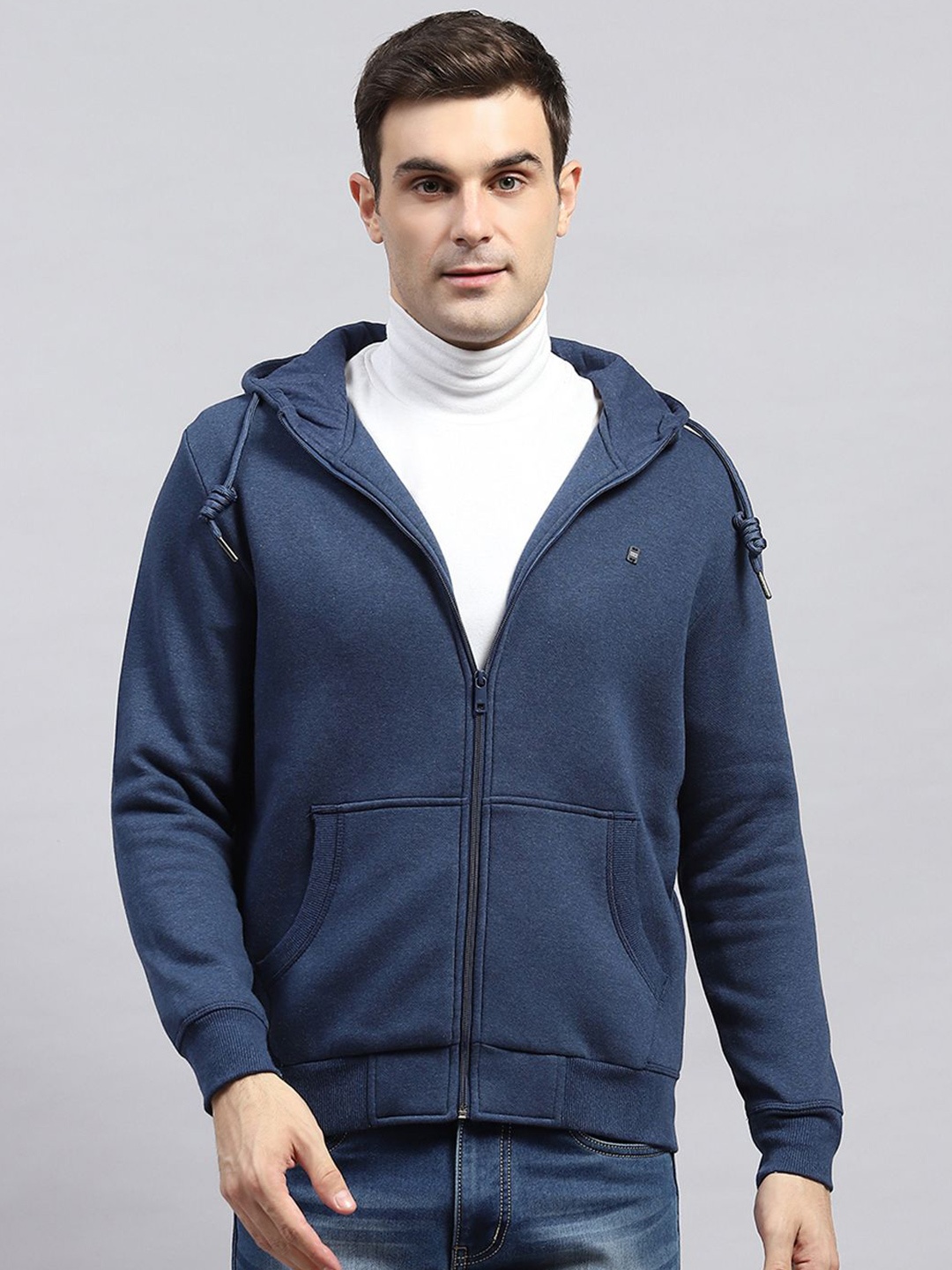 

Monte Carlo Men Cotton Hooded Sweatshirt, Blue