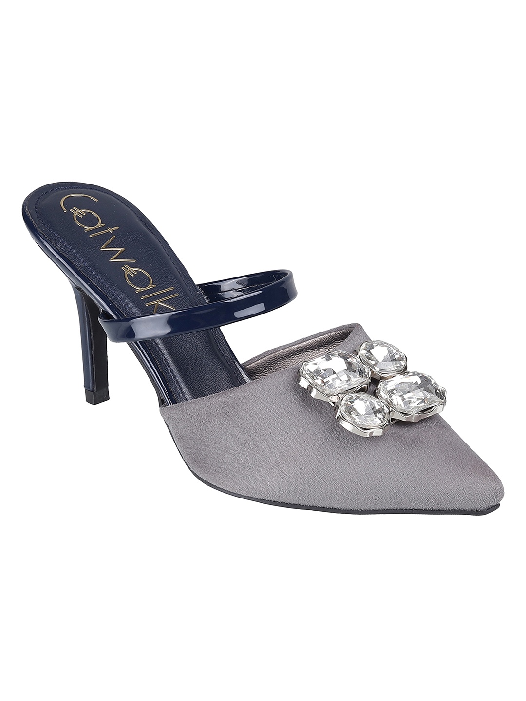 

Catwalk Women Embellished Stiletto Heel Mary Janes, Grey