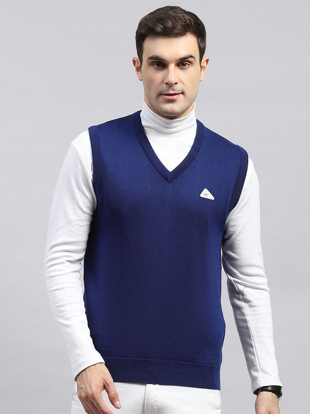 

Monte Carlo Men Woollen Sweater Vest, Blue