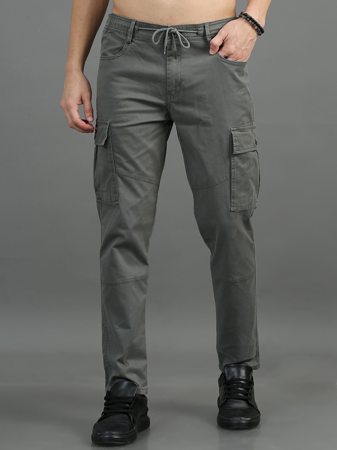 

CARBONN CLOTH Men Cotton Cargo Trousers, Olive
