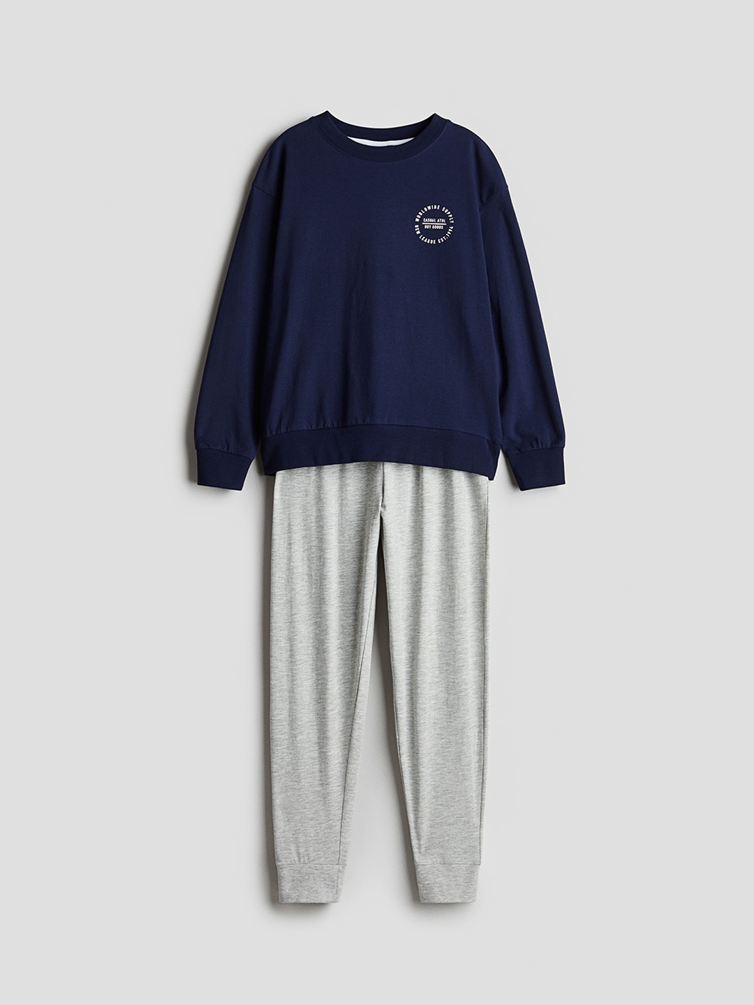 

H&M Cotton Jersey Pyjamas, Grey