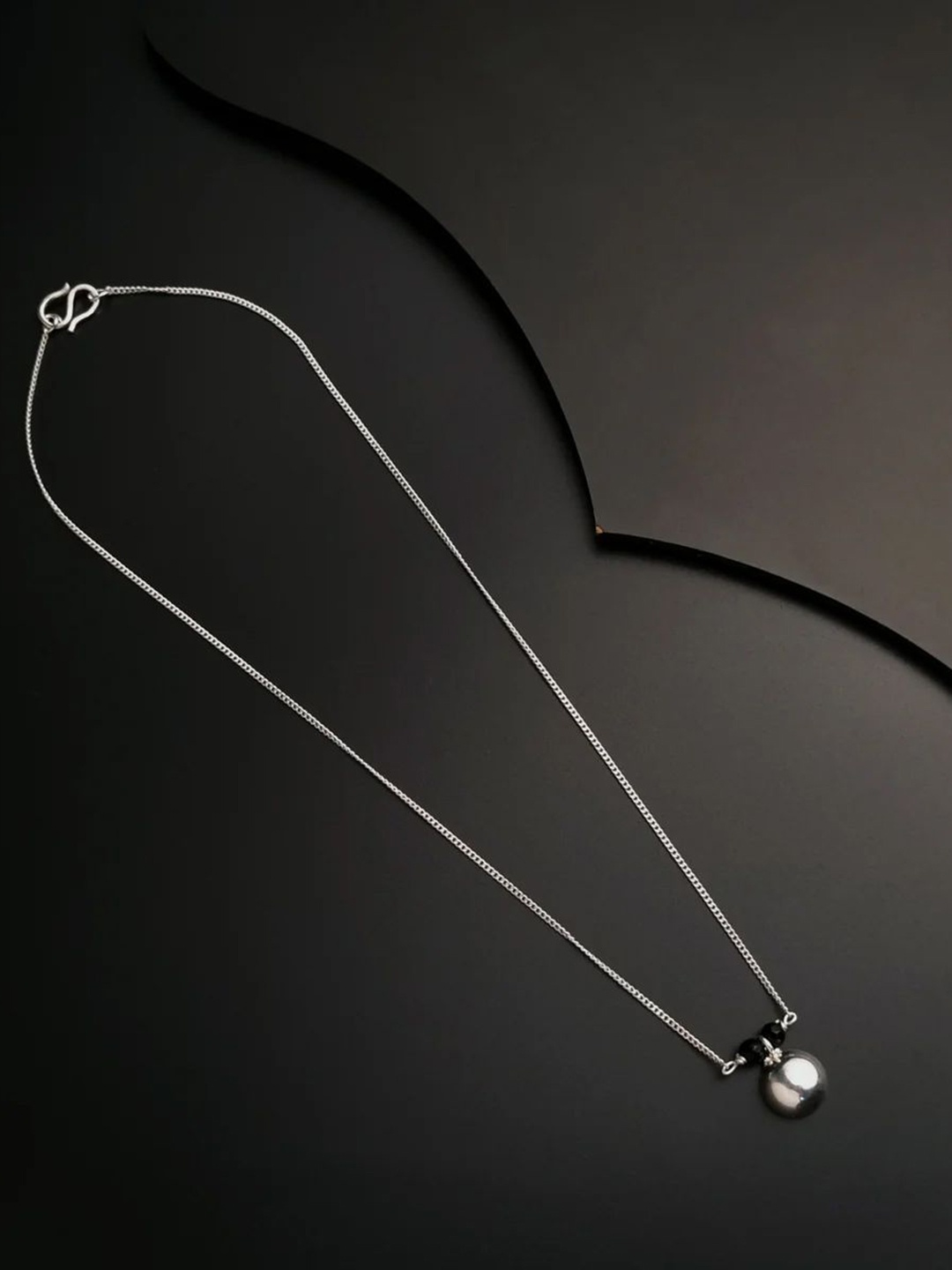 

House of Aadyaa Beaded Silver Mangalsutra
