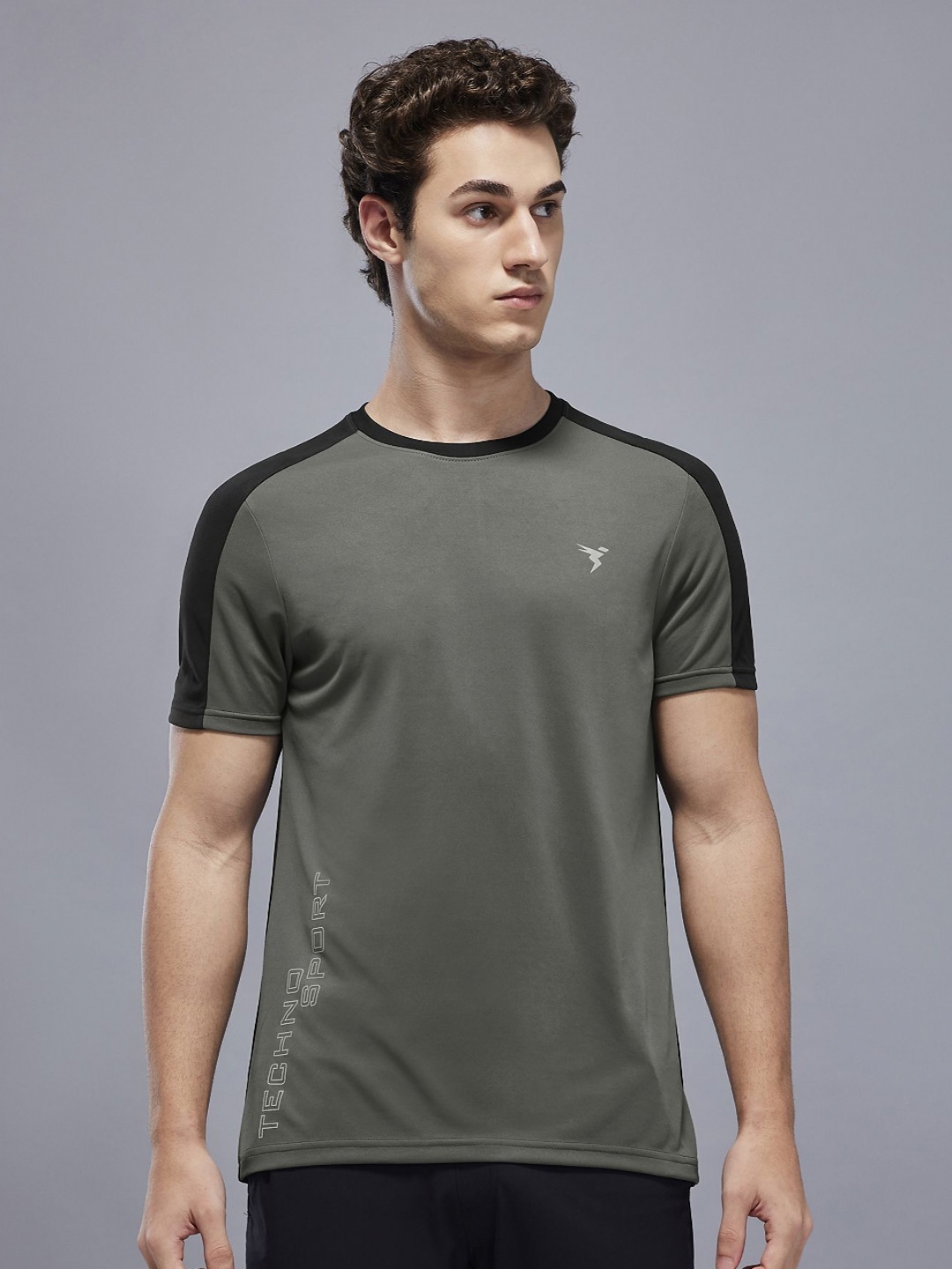 

Technosport Men Anti Static Slim Fit T-shirt, Green