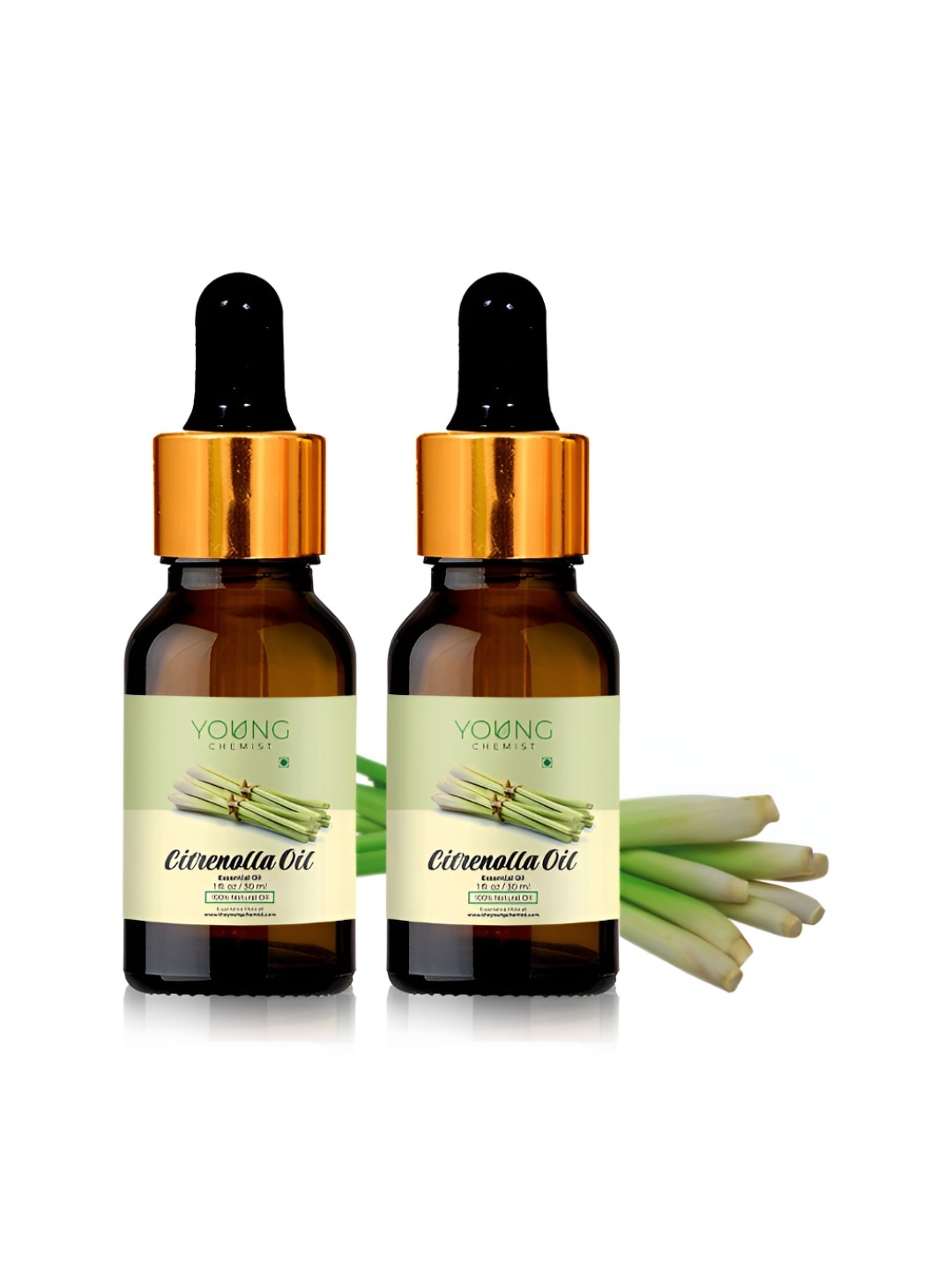 

YOUNG CHEMIST Set Of 2 Citronella Essential Oil - 30 ml Each, Brown
