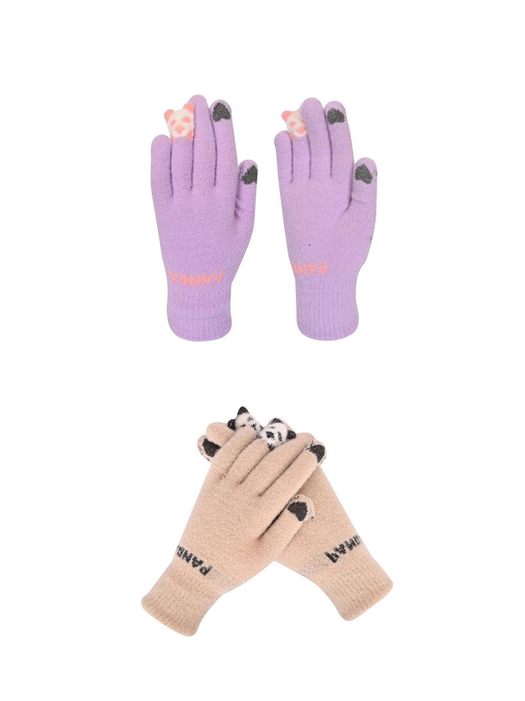 

LOOM LEGACY Women Pack of 2 Touchscreen Gloves, Purple