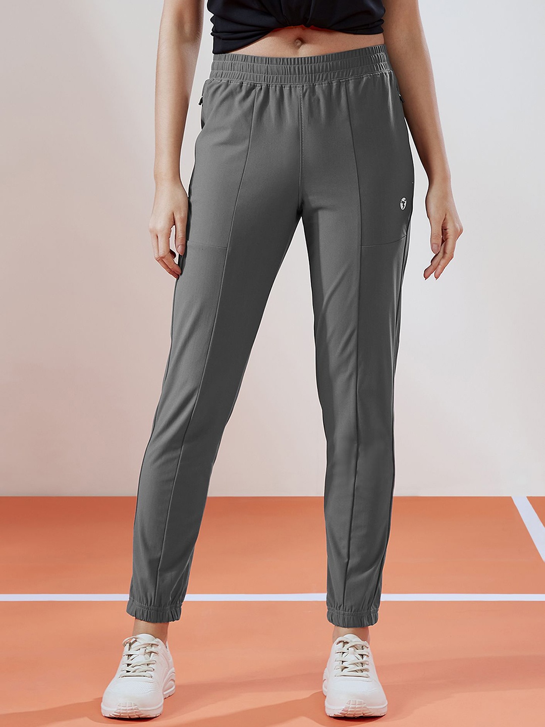

Technosport Women Mid Rise Relaxed Fit Sports Joggers, Grey
