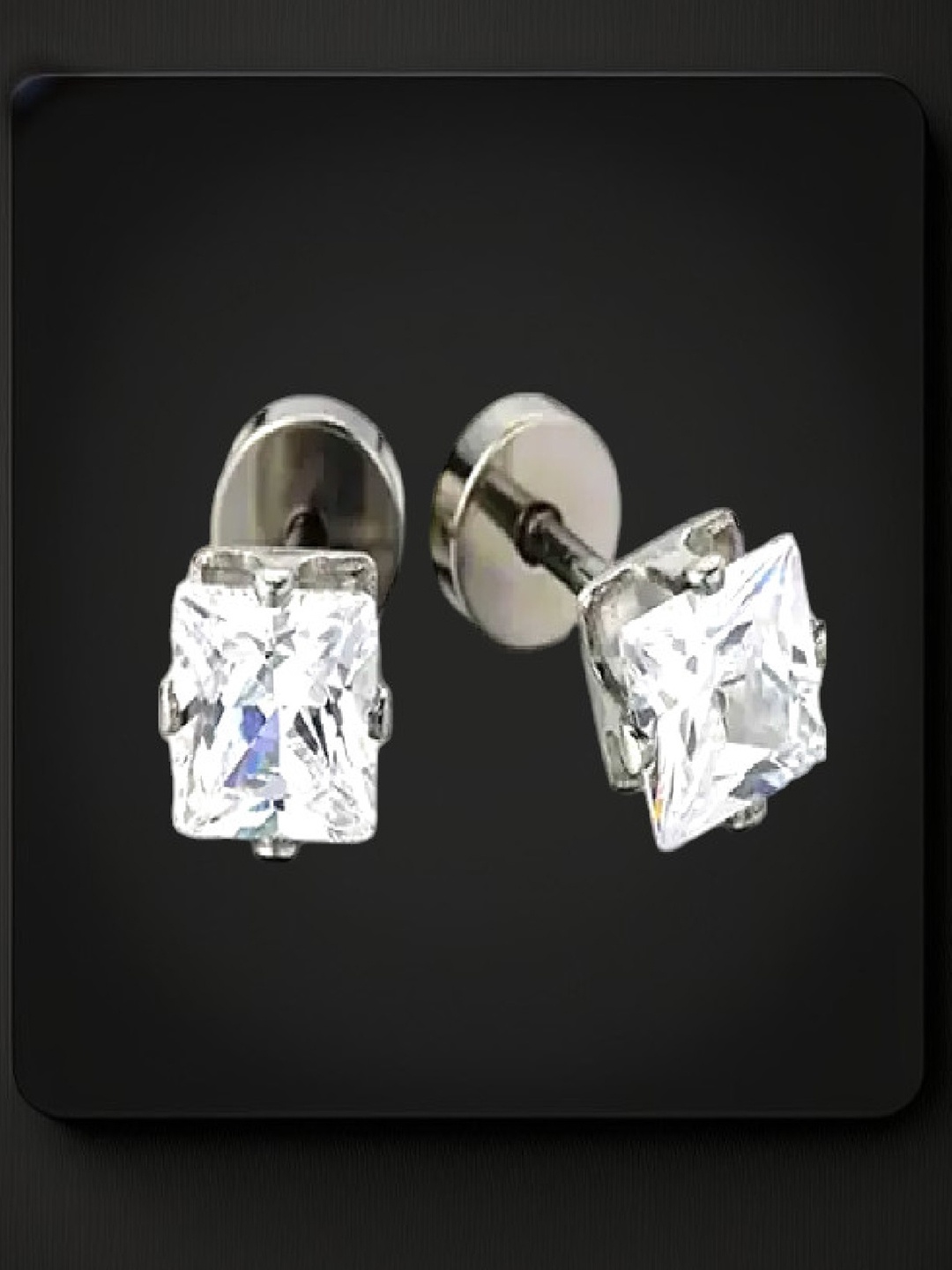 

RUHI COLLECTION Contemporary Ear Cuff Earrings, Silver