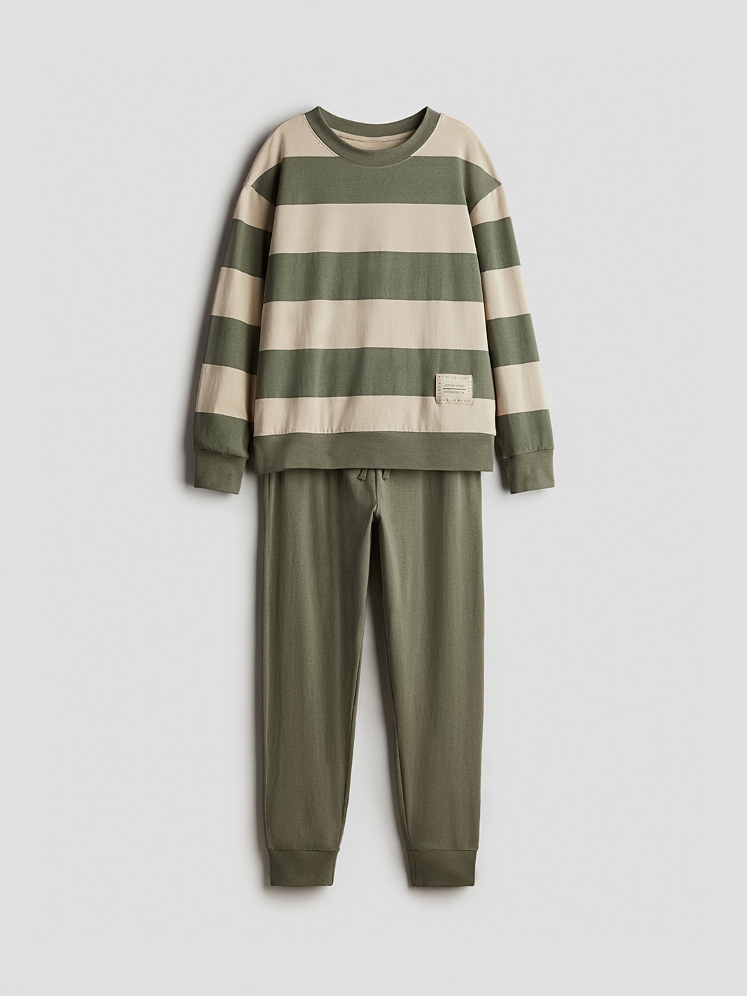 

H&M Cotton Jersey Pyjamas, Beige