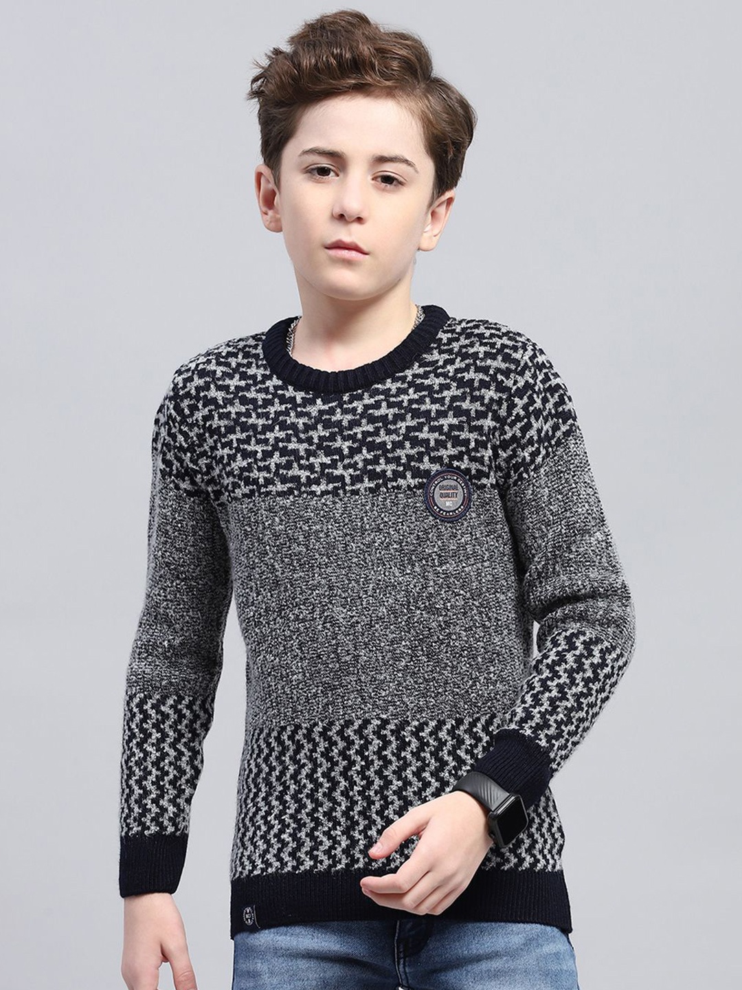

Monte Carlo Boys Woollen Pullover Sweaters, Navy blue
