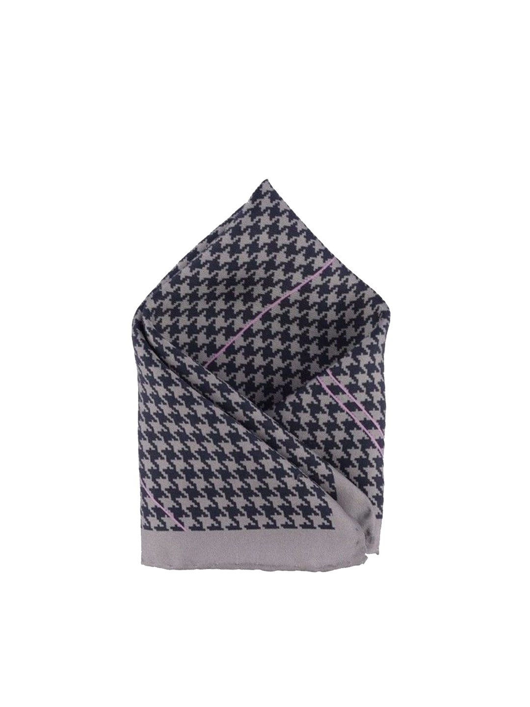 

The Tie Hub Printed Silk Pocket Squares, Grey