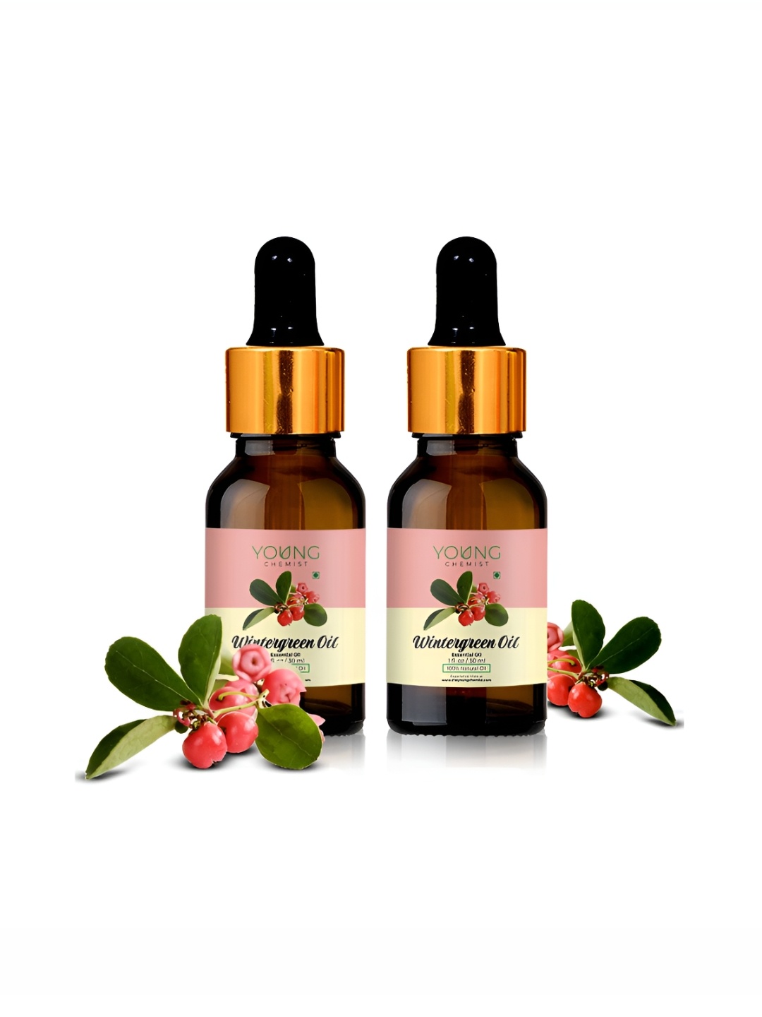 

YOUNG CHEMIST Set Of 2 Wintergreen Essential Oil - 30 ml Each, Brown