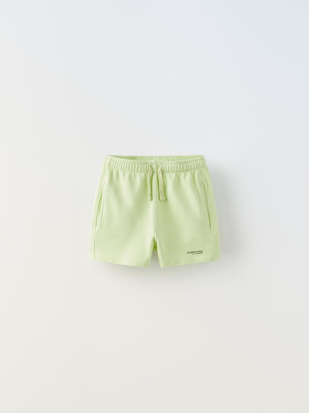 

ZARA Kids-Unisex Green Shorts