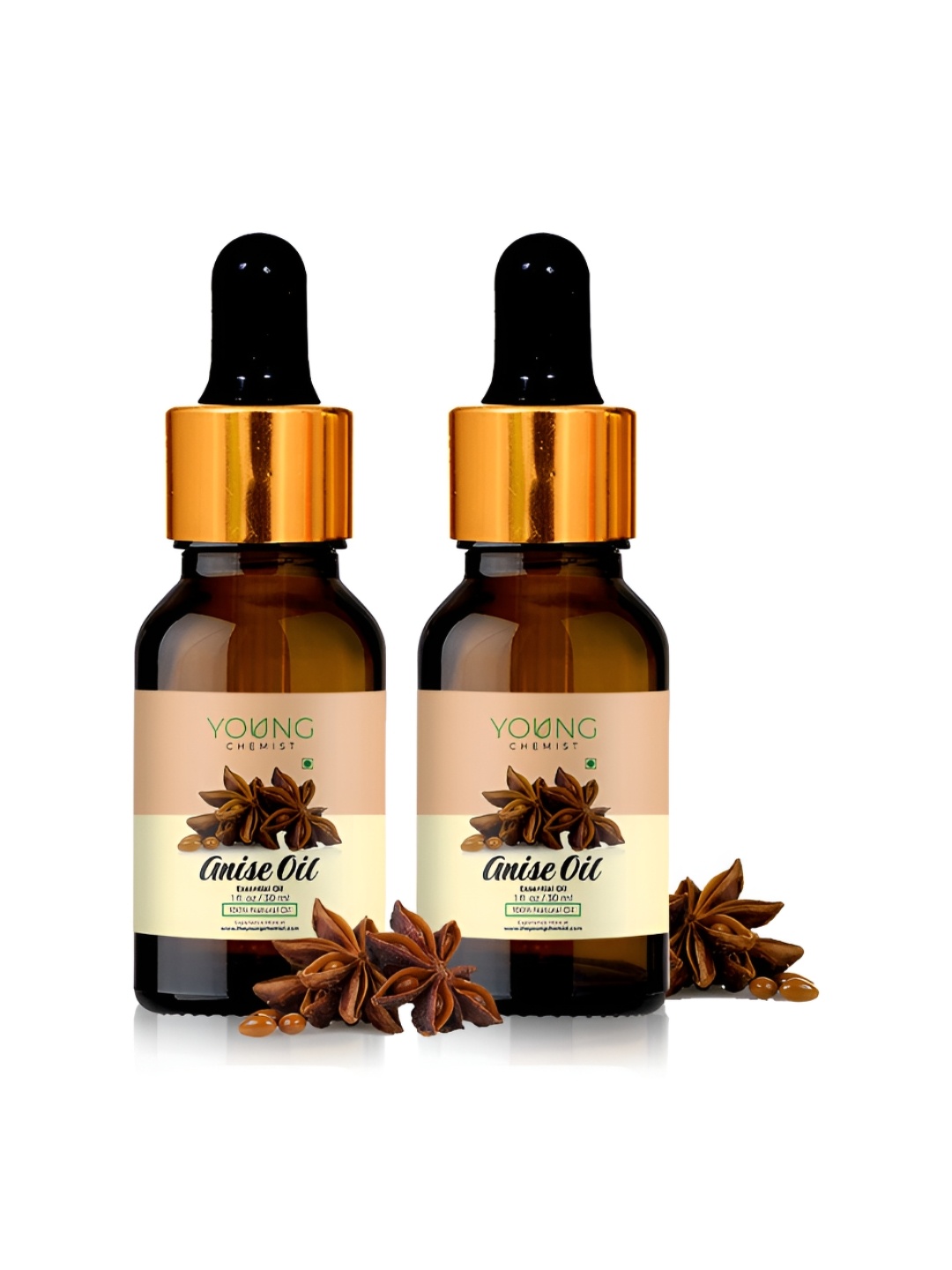 

YOUNG CHEMIST Set Of 2 Anise Essential Oil - 30 ml Each, Brown