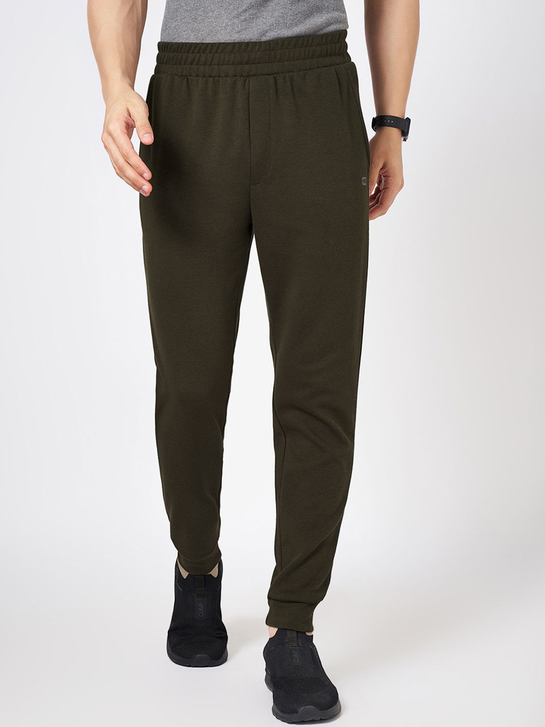 

Ajile by Pantaloons Men Mid-Rise Joggers, Olive