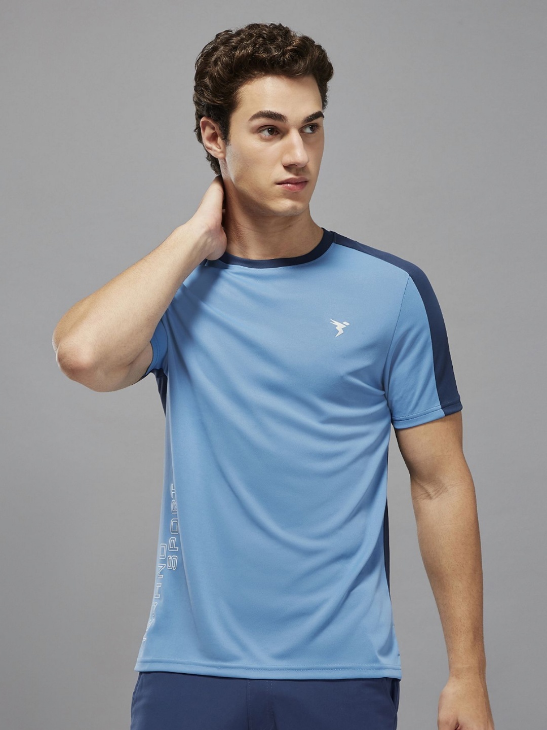 

Technosport Men Anti Static Slim Fit T-shirt, Blue