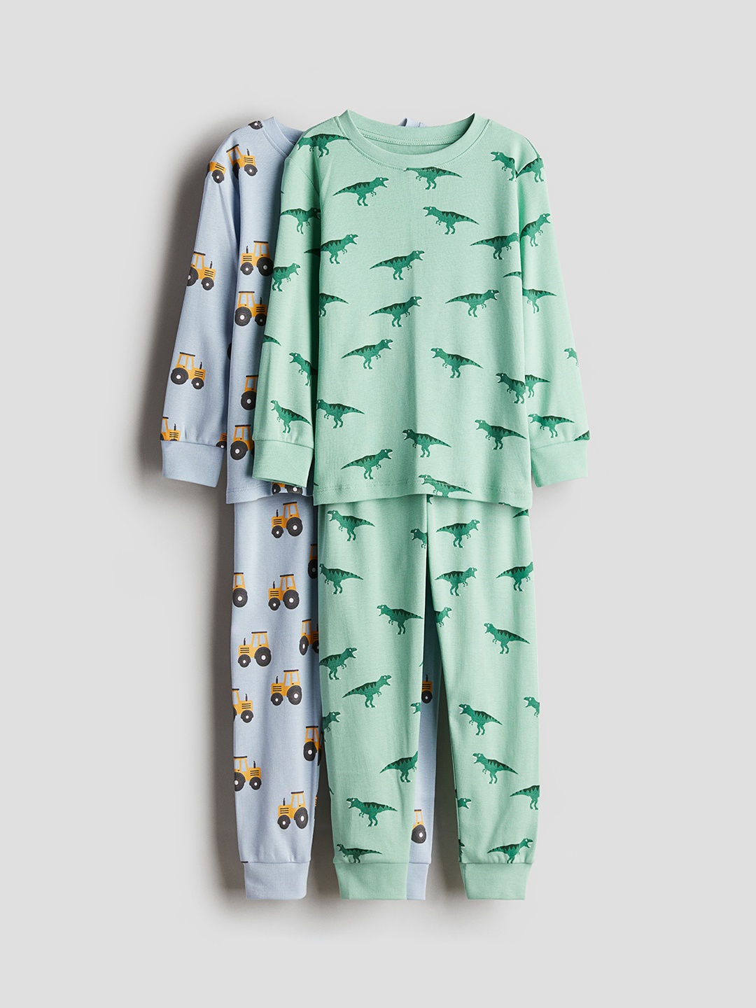

H&M Boys 2-Pack Printed Cotton Pyjamas, Blue