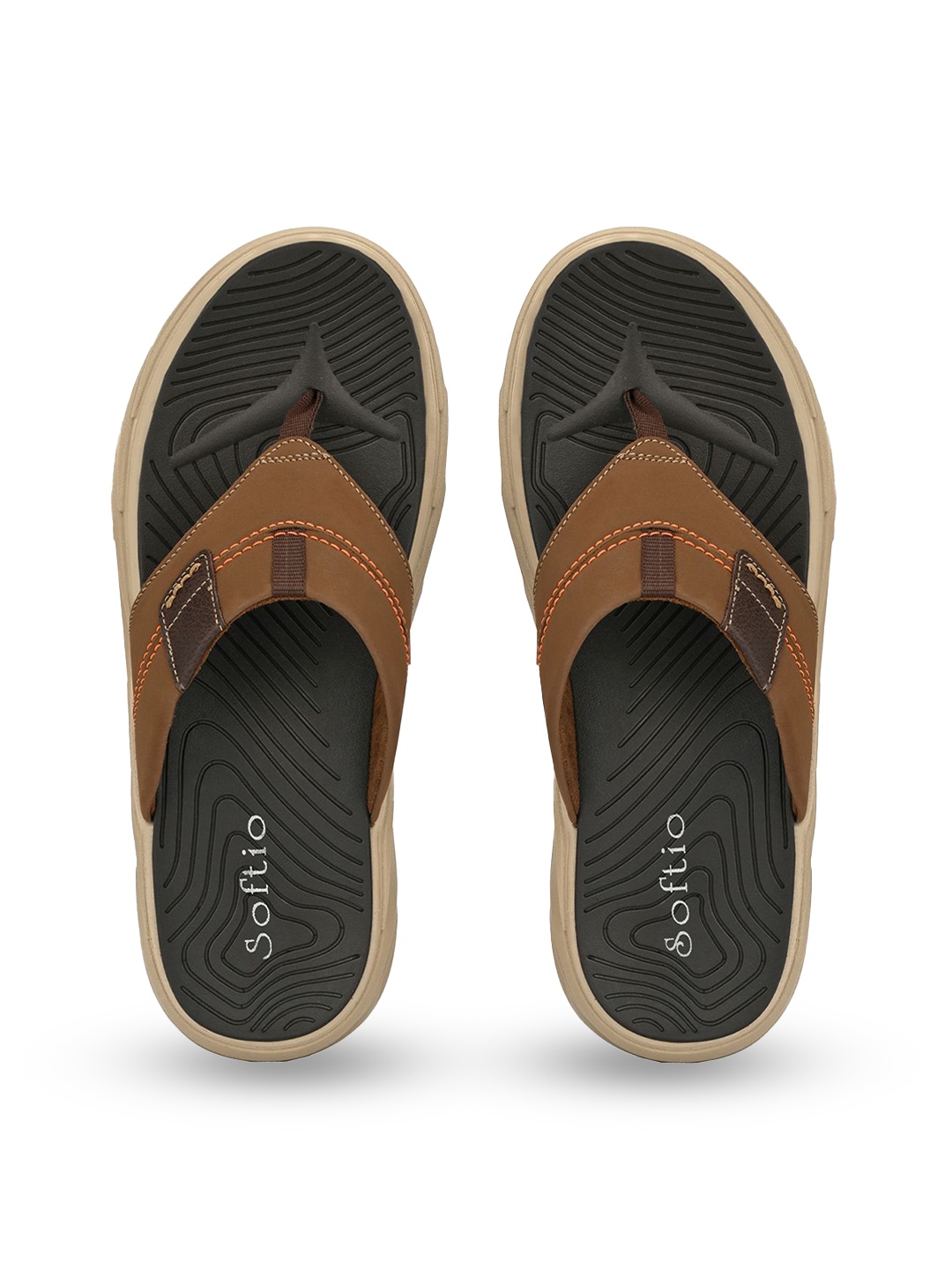 

SOFTIO Men Comfort Slip-On Casual Sandals, Tan