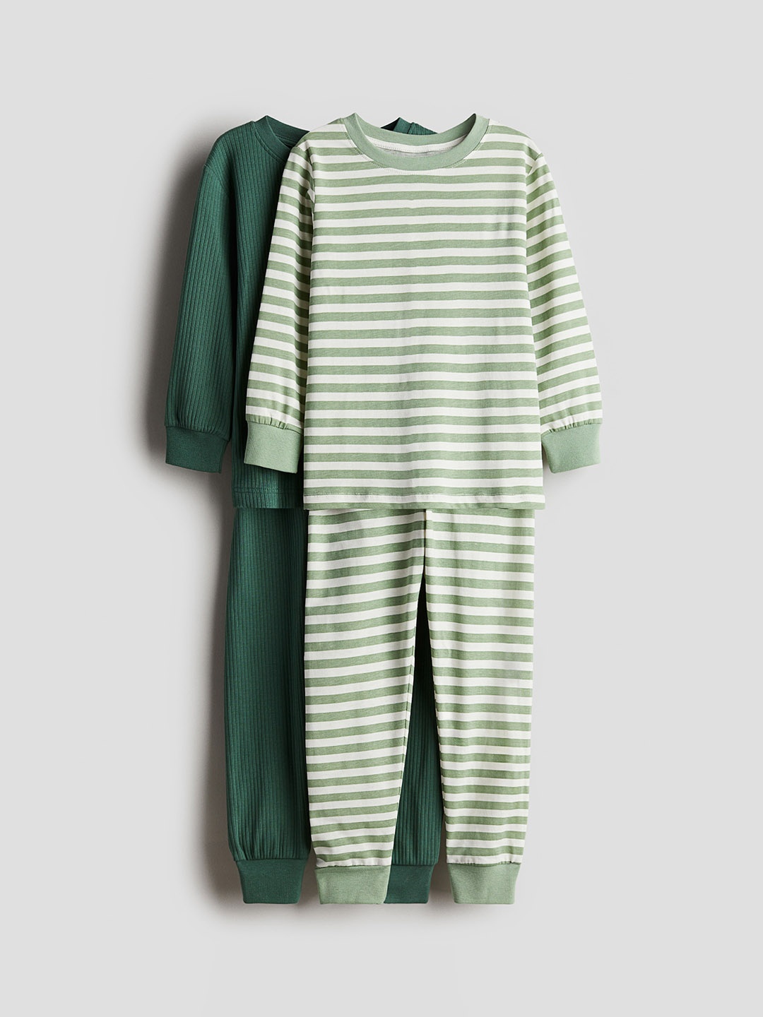 

H&M Boys 2-Pack Printed Cotton Pyjamas, Green