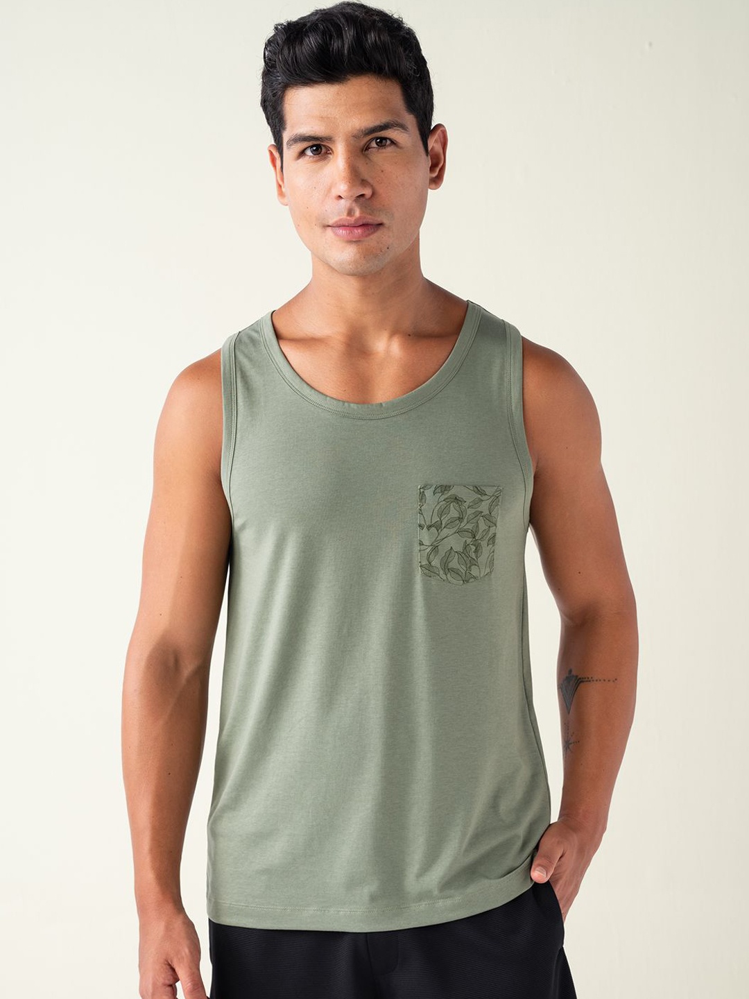 

DAMENSCH Neo Cool Men's 100% Combed Cotton Tank Tops, Green