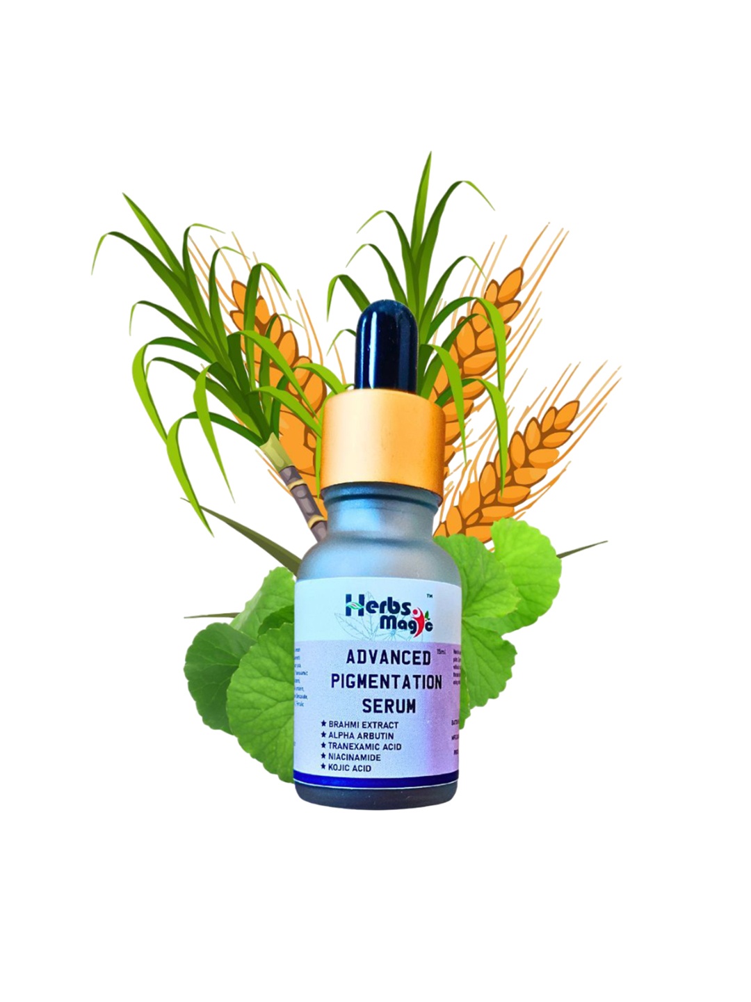 

Herbs Magic Advanced Pigmentation Face Serum for Dark Spots & Acne Removal - 15 ml, Blue