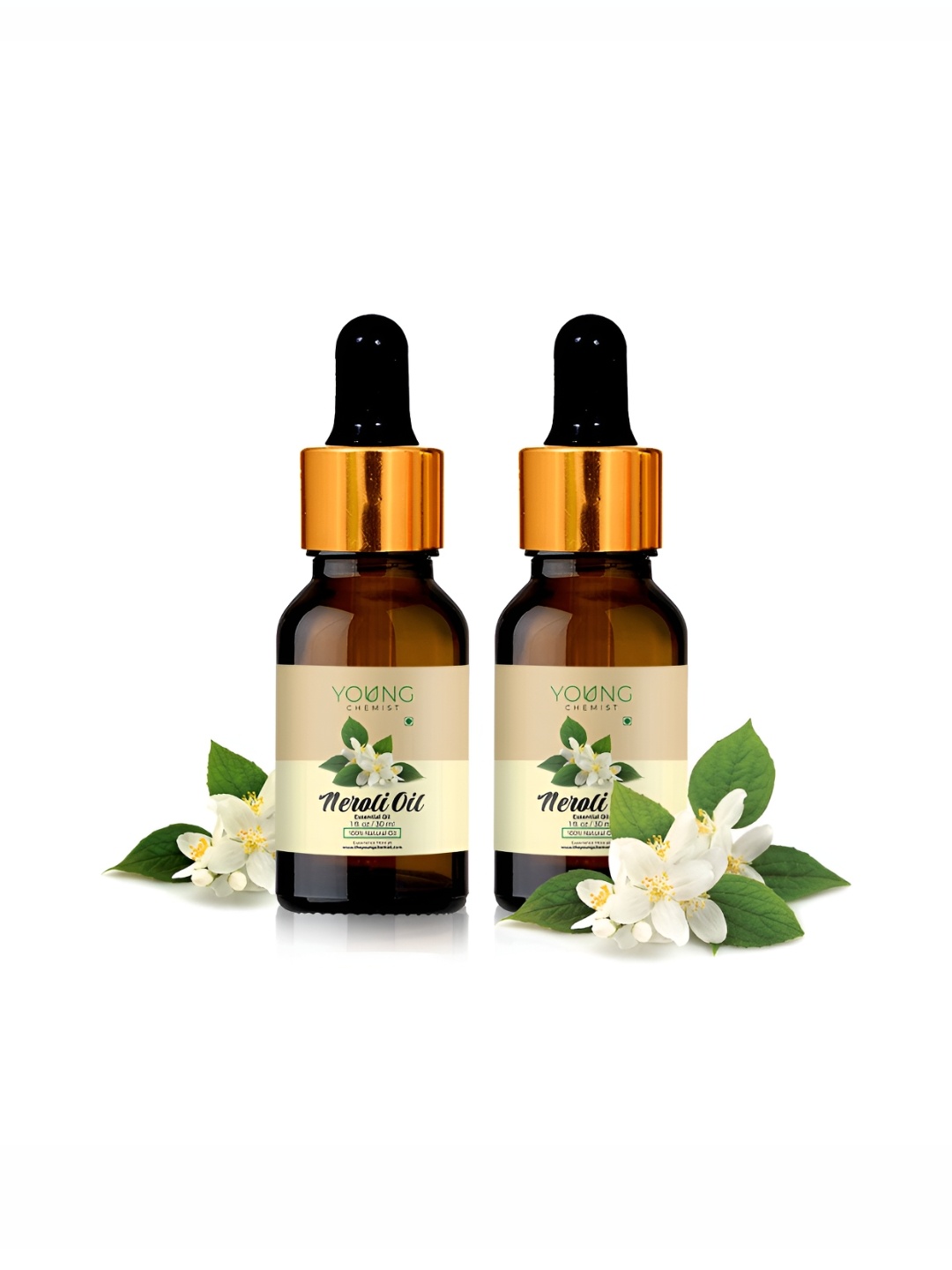 

YOUNG CHEMIST Set Of 2 Neroli Essential Oil For Skin & Hair - 30 ml Each, Brown