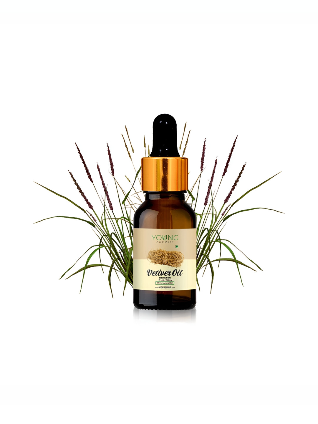 

YOUNG CHEMIST Vetiver Essential Oil For Skin & Hair - 30 ml, Brown