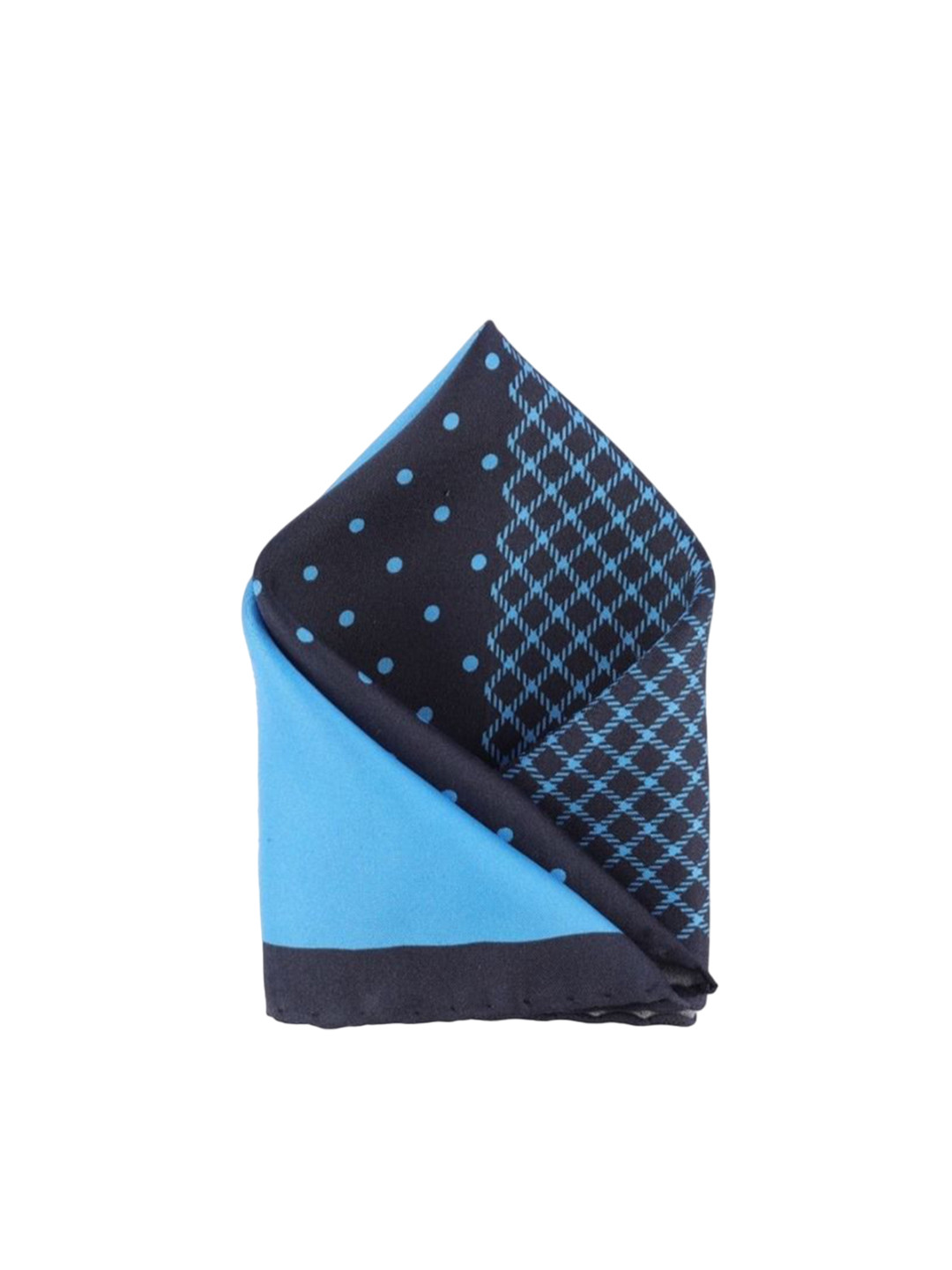 

The Tie Hub Printed Silk Pocket Squares, Blue