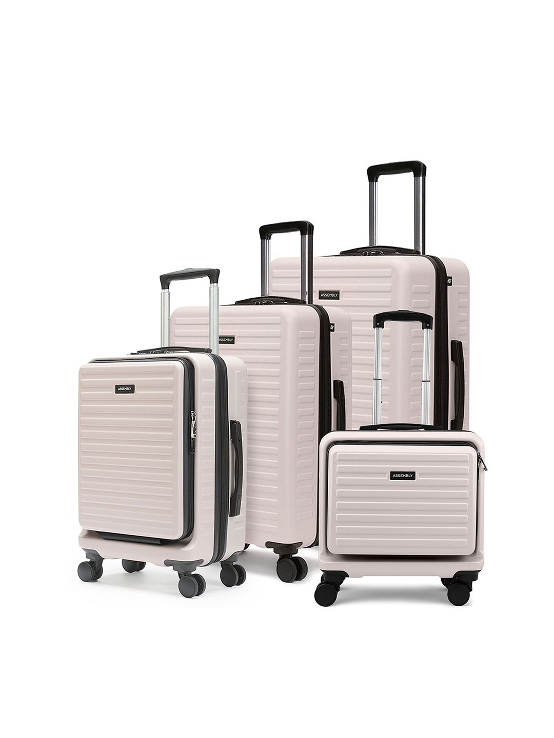 

Assembly Pack Of 4 Starkpro Hard-Sided Large, Medium, Small & Extra Small Trolley Bag, Pink