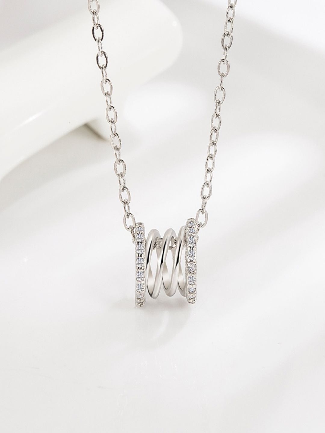 

MYKI Silver-Plated Contemporary Pendants with Chains