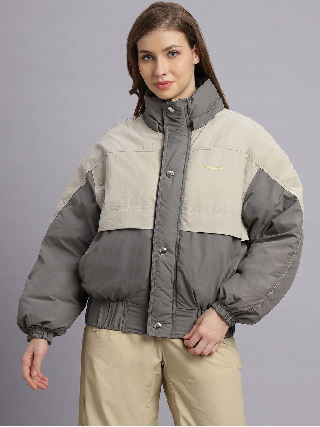 

Converse Women Short Super Puffer Jacket, Grey