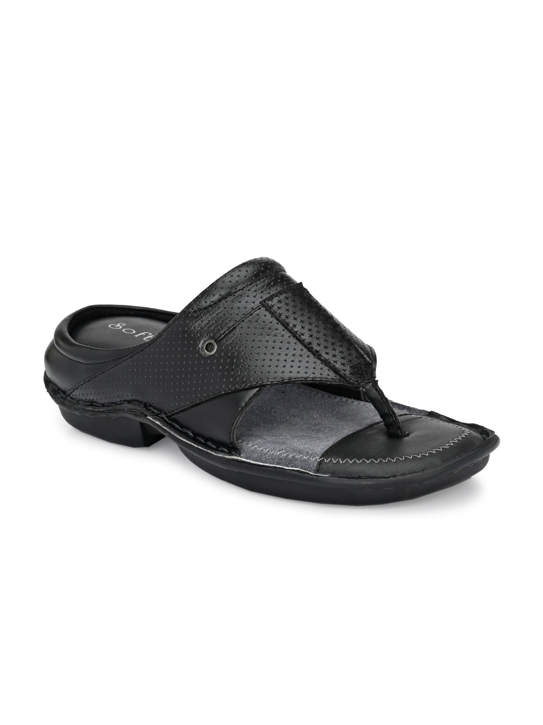 

SOFTIO Men Synthetic Comfort Sandals, Black