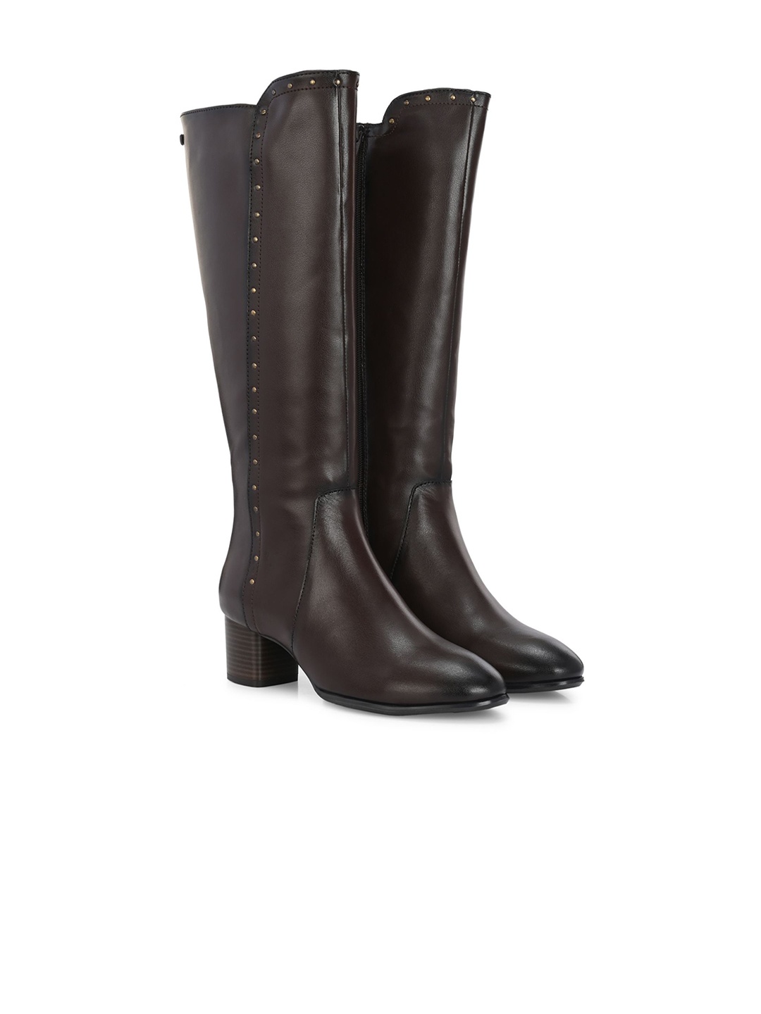 

Delize Women Casual Block-Heeled Regular Boots, Brown