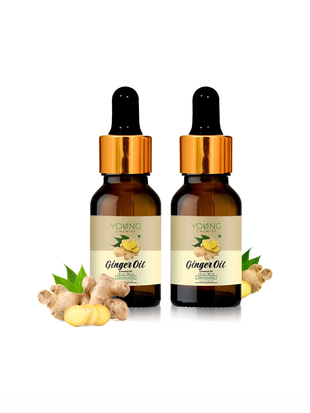 

YOUNG CHEMIST Set Of 2 Ginger Essential Oil - 30 ml Each, Brown