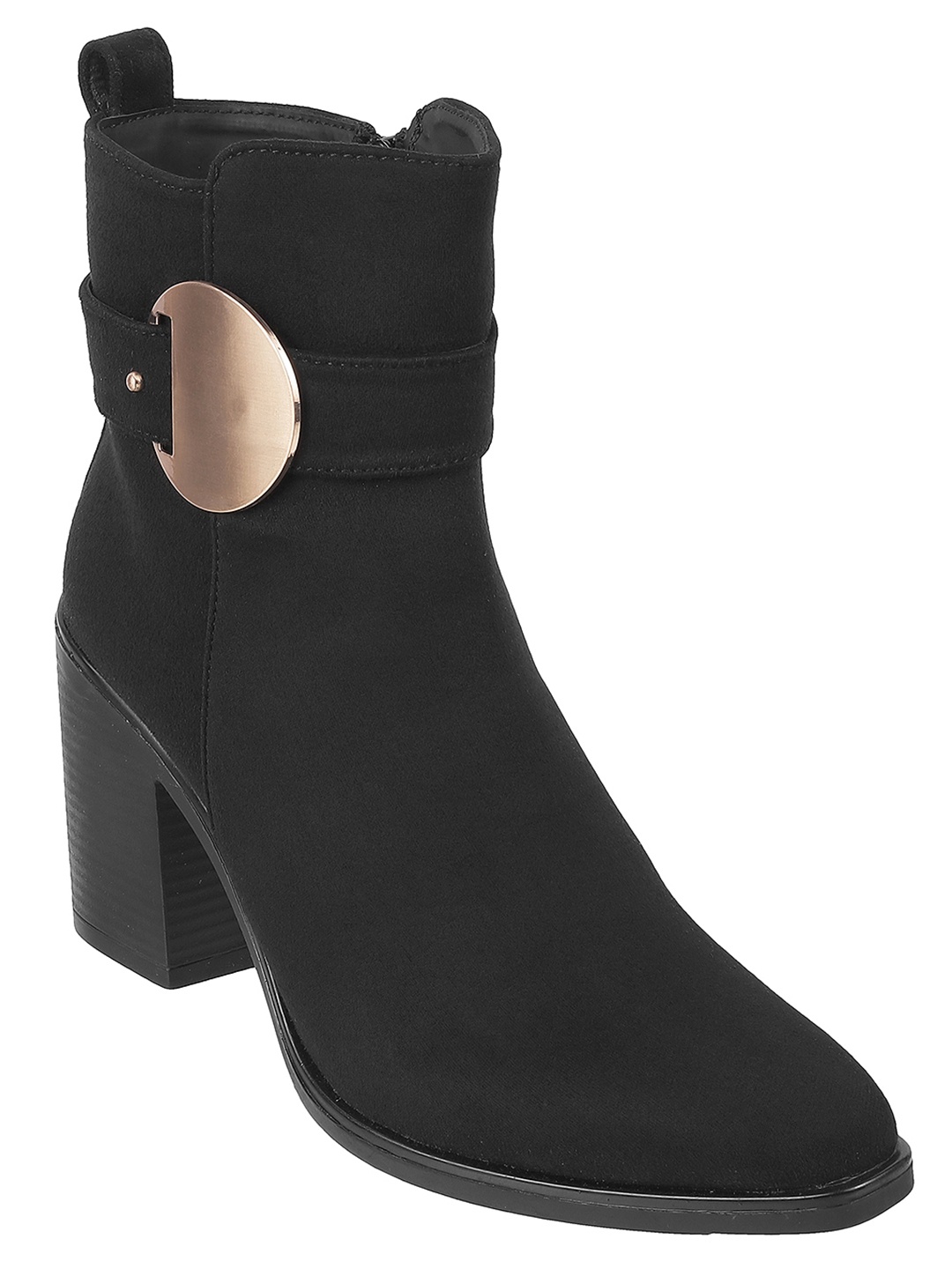 

Catwalk Women Round Toe Block Boots, Black