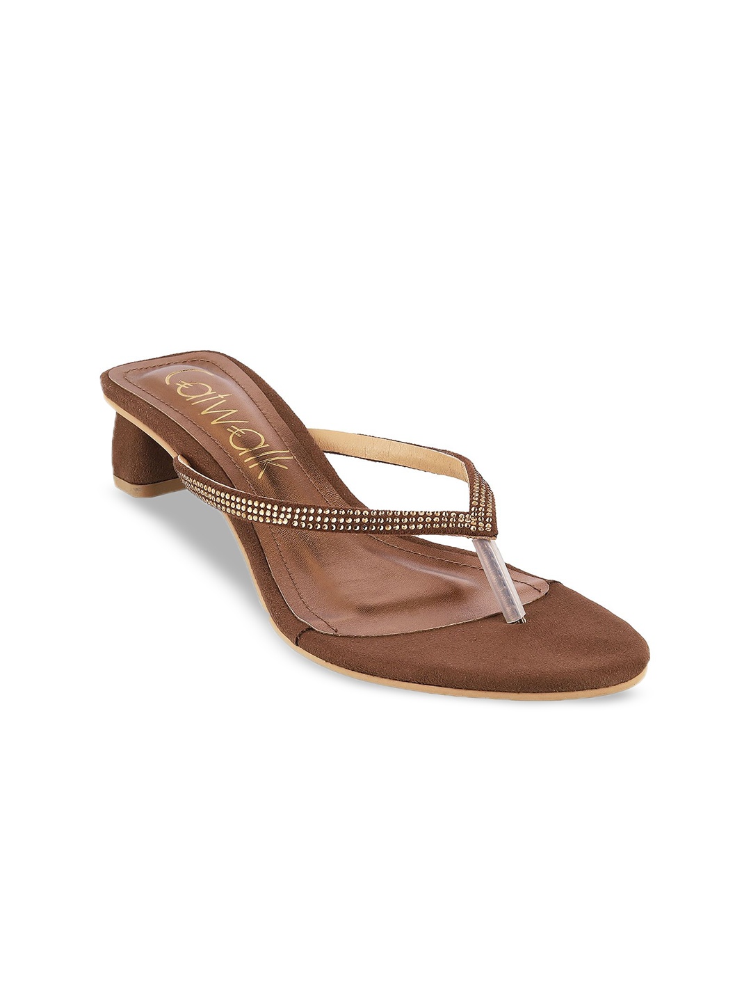 

Catwalk Fashion Women Open Back Block Sandals, Bronze