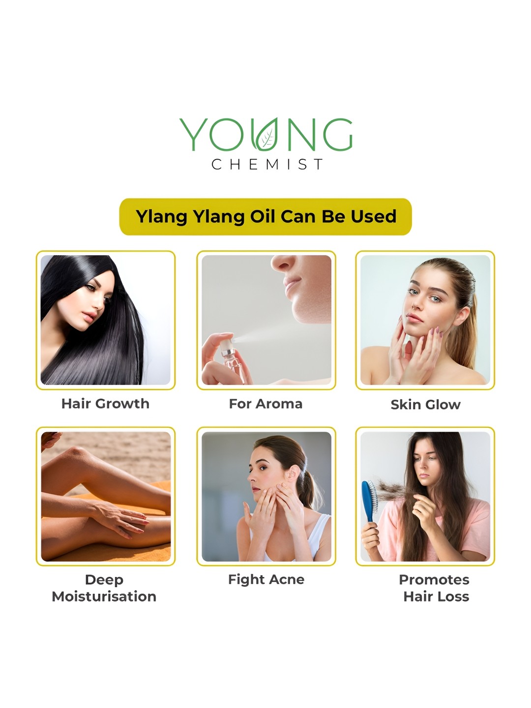 

YOUNG CHEMIST Ylang Ylang Essential Oil For Skin & Hair - 250 ml, Yellow