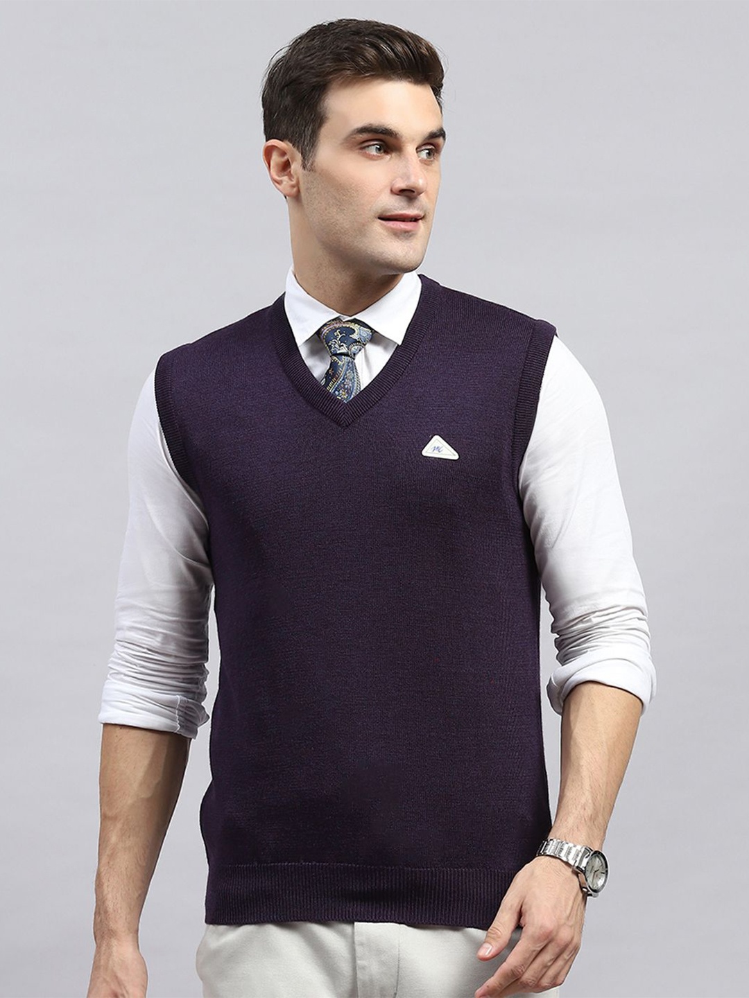

Monte Carlo Men V-Neck Sleeveless Pullover, Purple