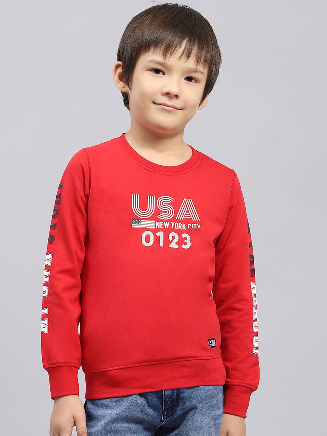 

Monte Carlo Boys Winters cotton Sweatshirt, Red