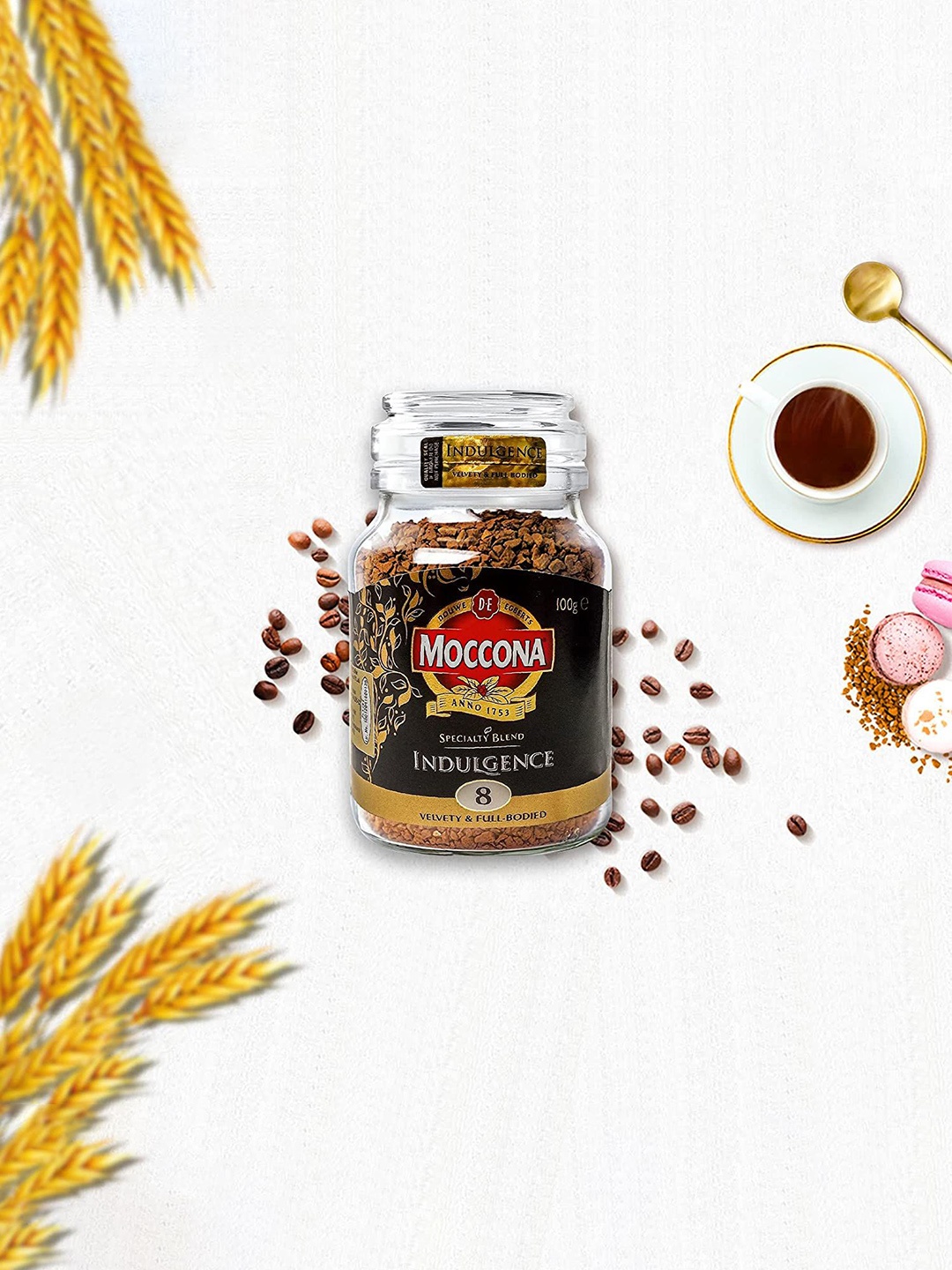 

Moccona Set Of 2 Indulgence & Hazelnut Instant Coffee Pack, White