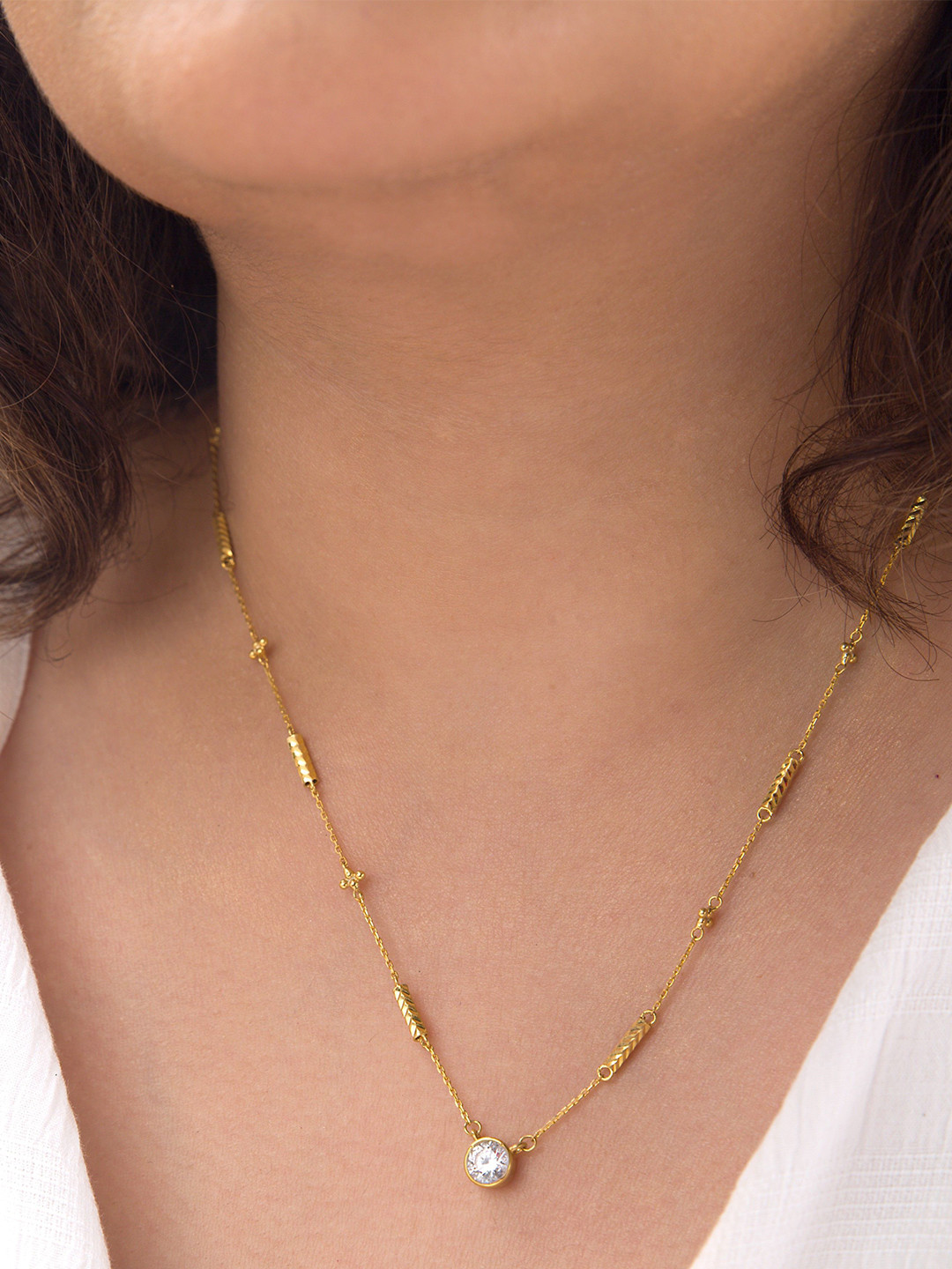 

Trisu 925 Sterling Silver Gold-Plated Necklace