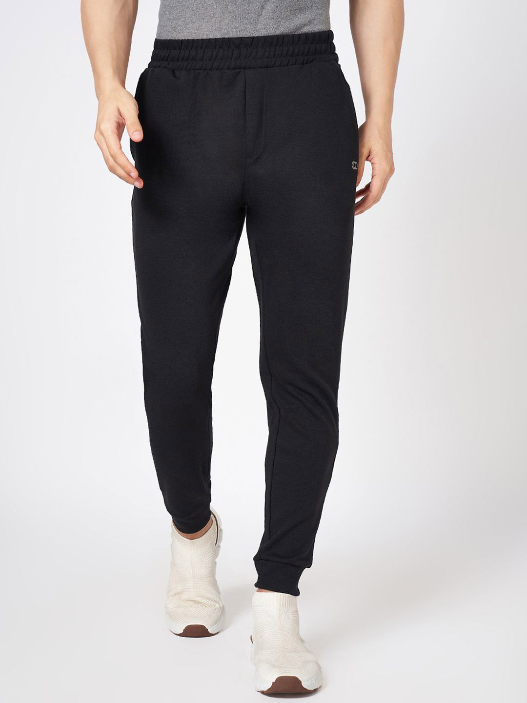 

Ajile by Pantaloons Men Black Cotton Mid Rise Regular Fit Slip-On Joggers